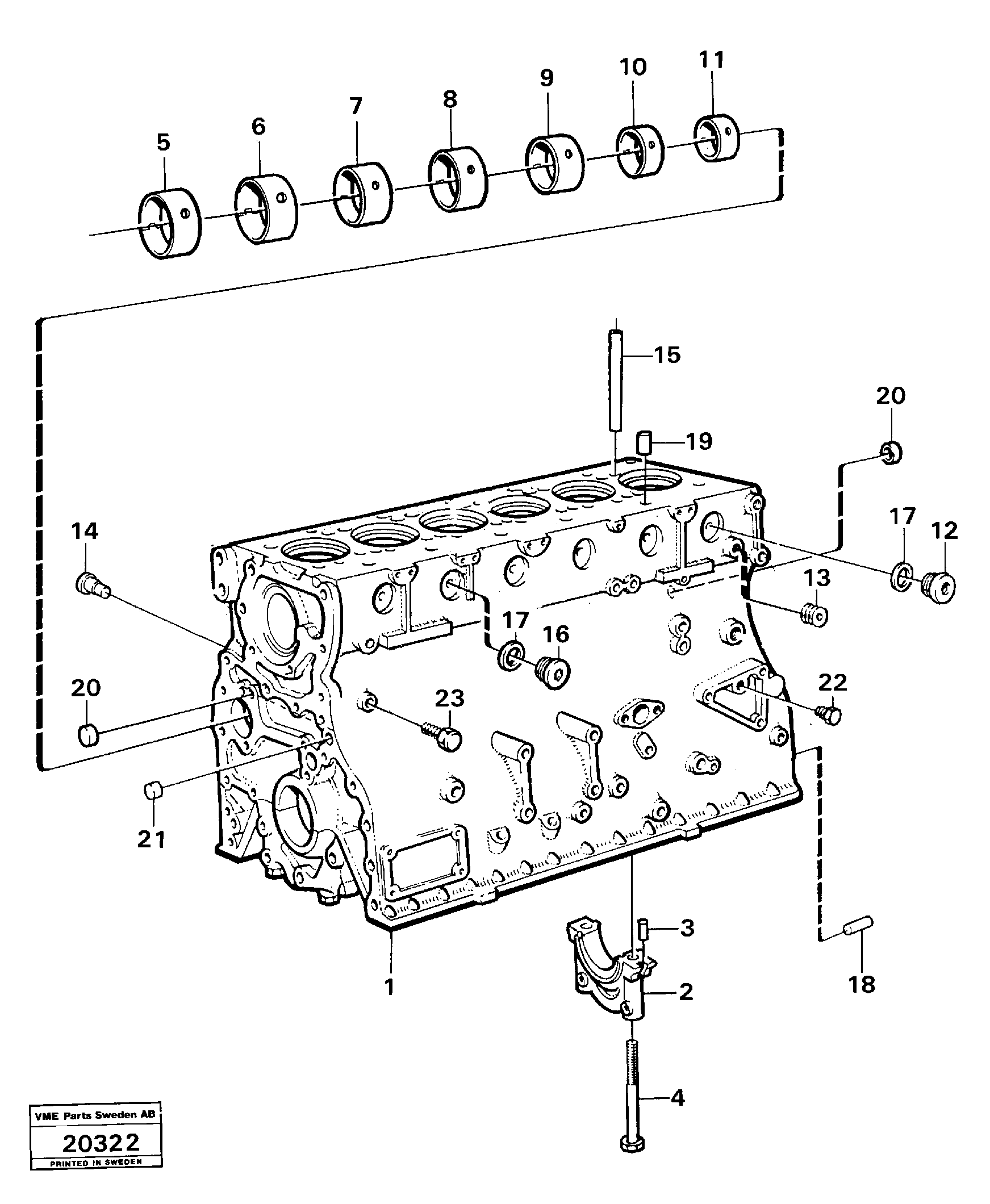 Схема запчастей Volvo L160 - 99758 Блок цилиндров L160 VOLVO BM L160