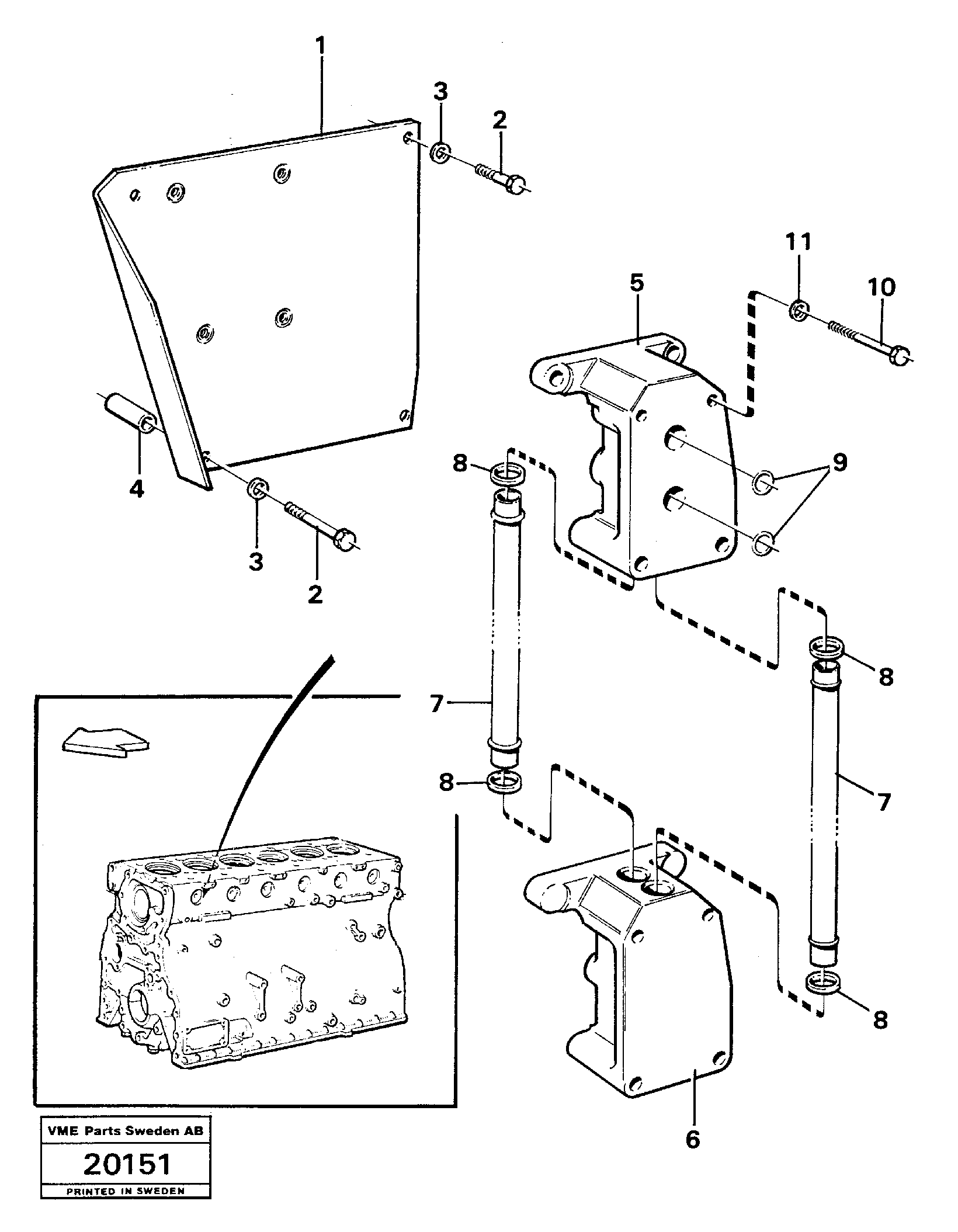 Схема запчастей Volvo L160 - 4194 Distribution housing L160 VOLVO BM L160