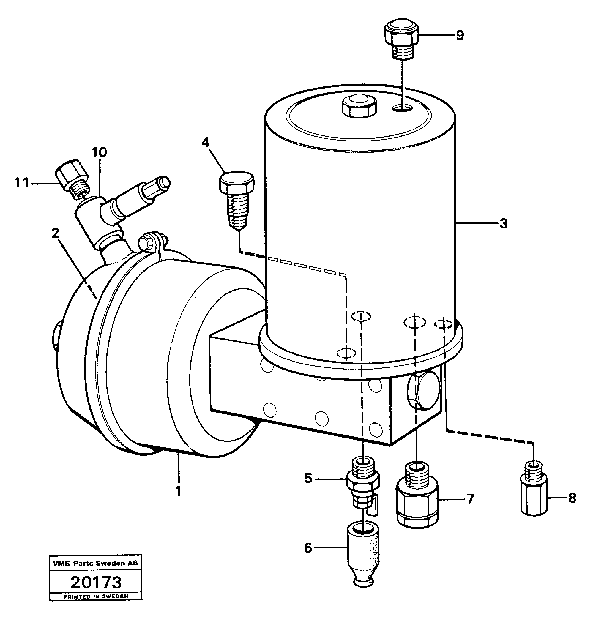 Схема запчастей Volvo L160 - 16112 Pump unit L160 VOLVO BM L160