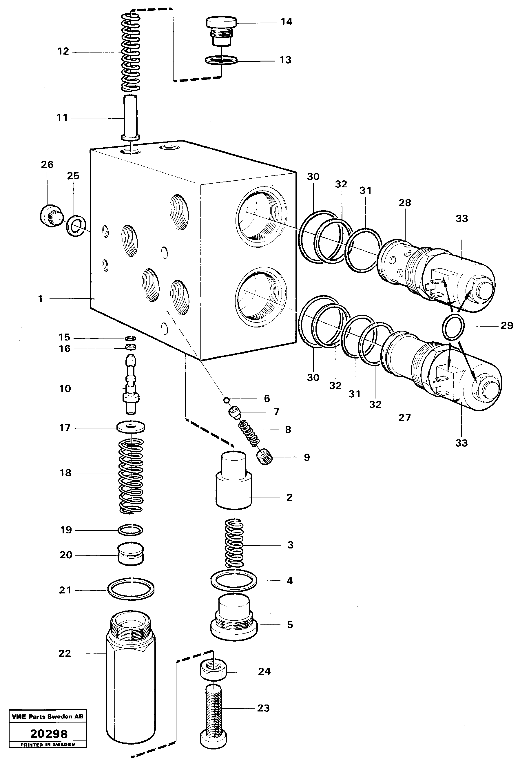 Схема запчастей Volvo L160 - 16114 Relief valve L160 VOLVO BM L160