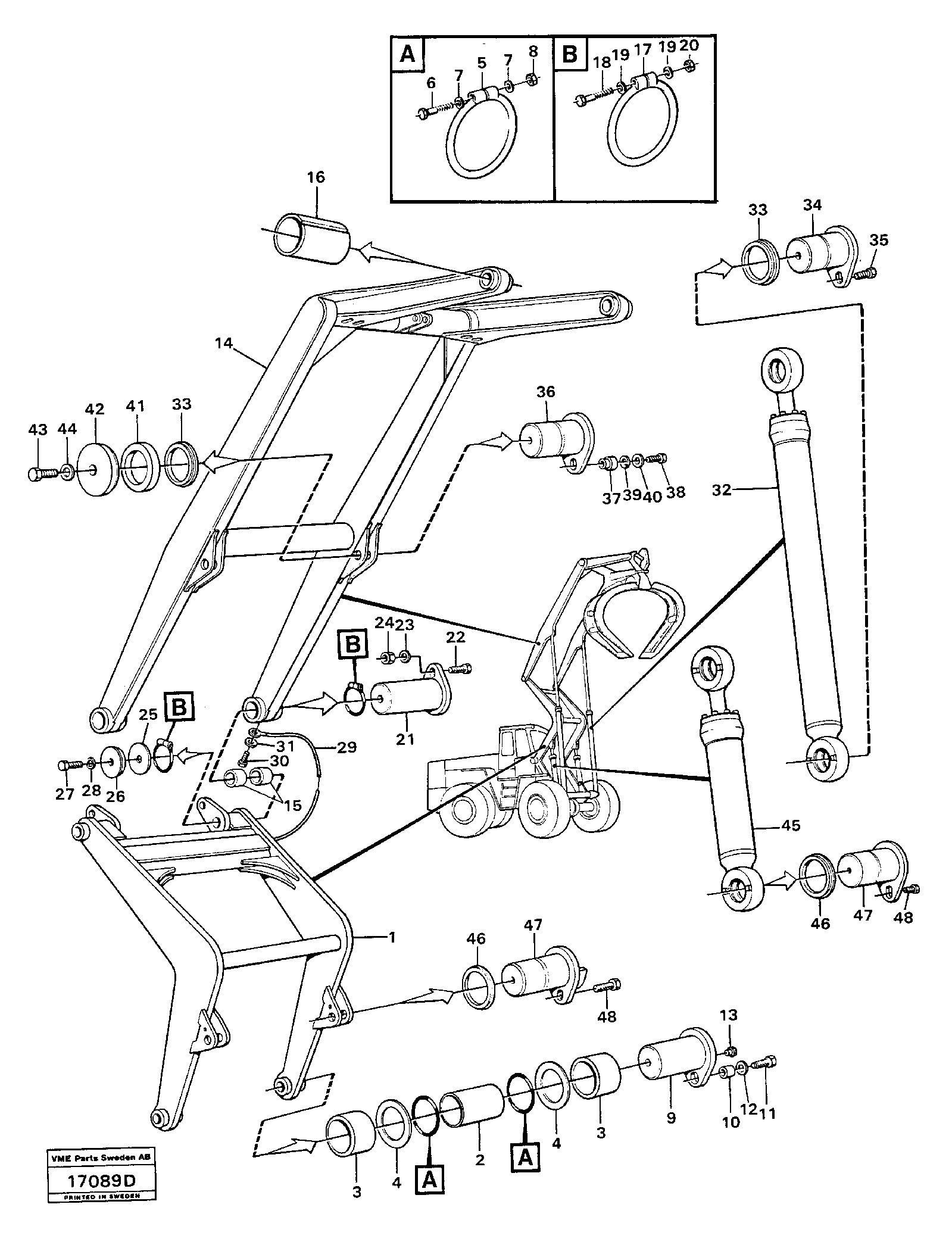 Схема запчастей Volvo L160 - 1708 Loading unit L160 VOLVO BM L160