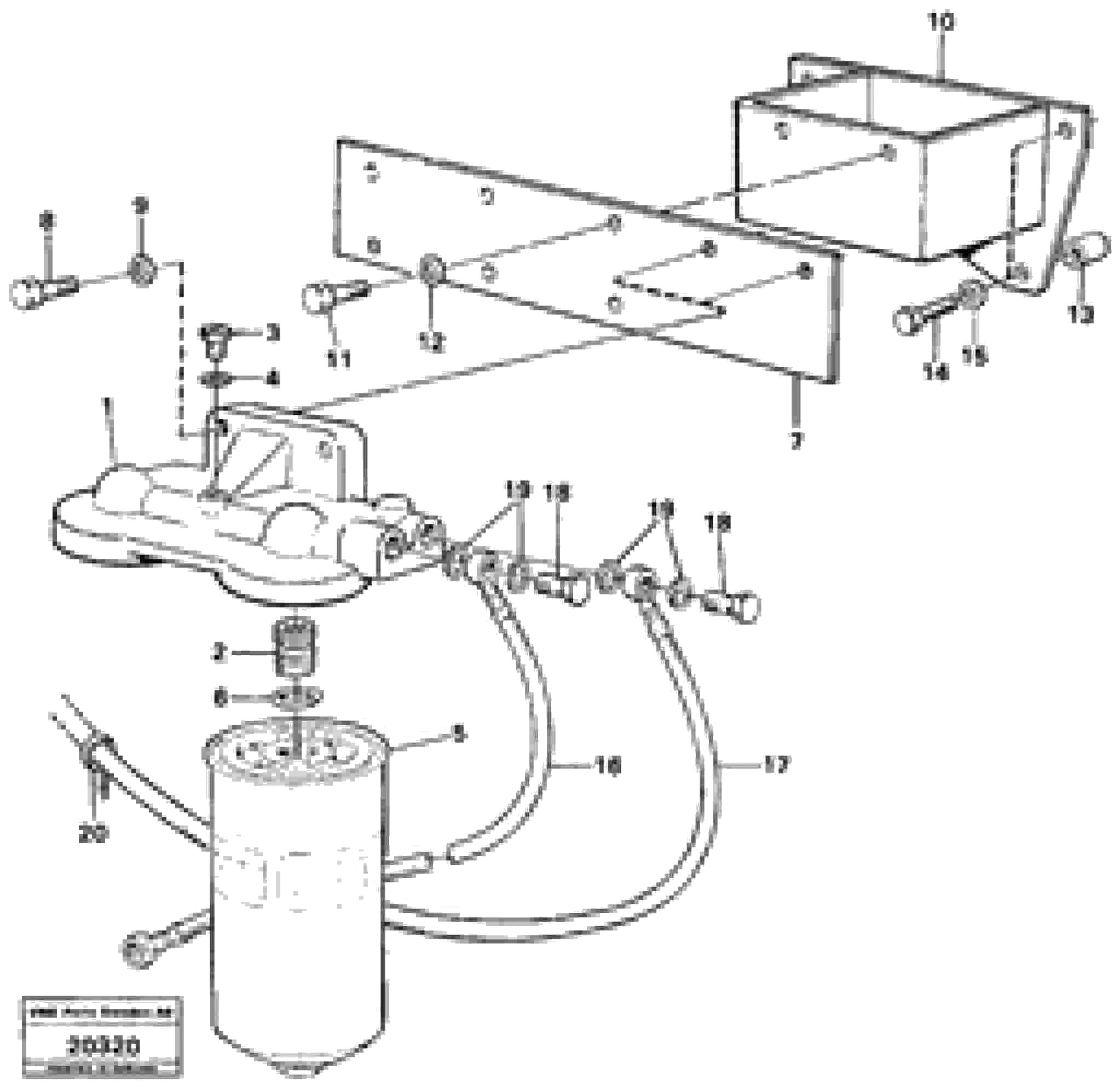 Схема запчастей Volvo L160 - 31828 Fuel filter L160 VOLVO BM L160