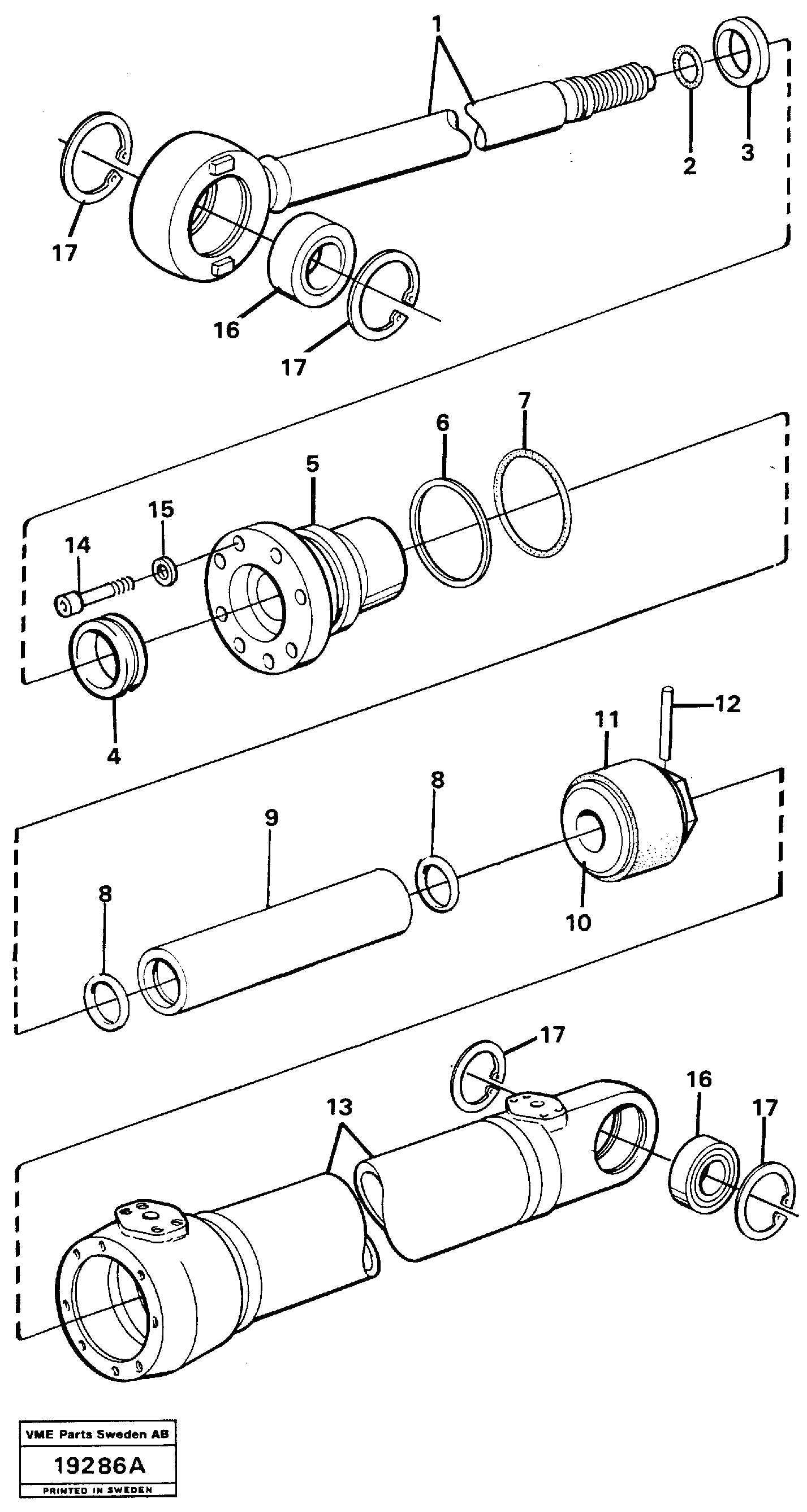 Схема запчастей Volvo L160 - 25042 Гидроцилиндр L160 VOLVO BM L160