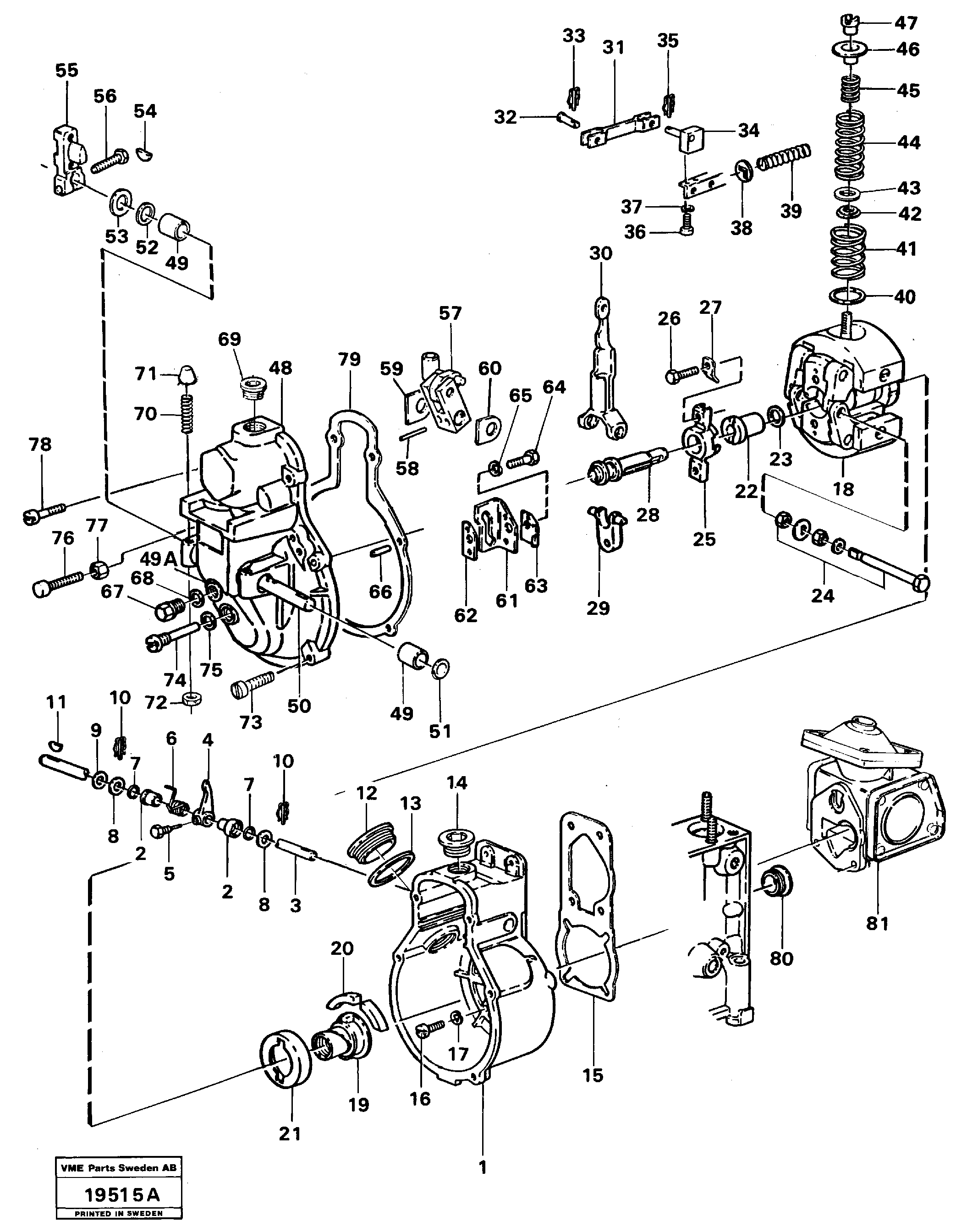 Схема запчастей Volvo L160 - 68635 Centrifugal governor L160 VOLVO BM L160