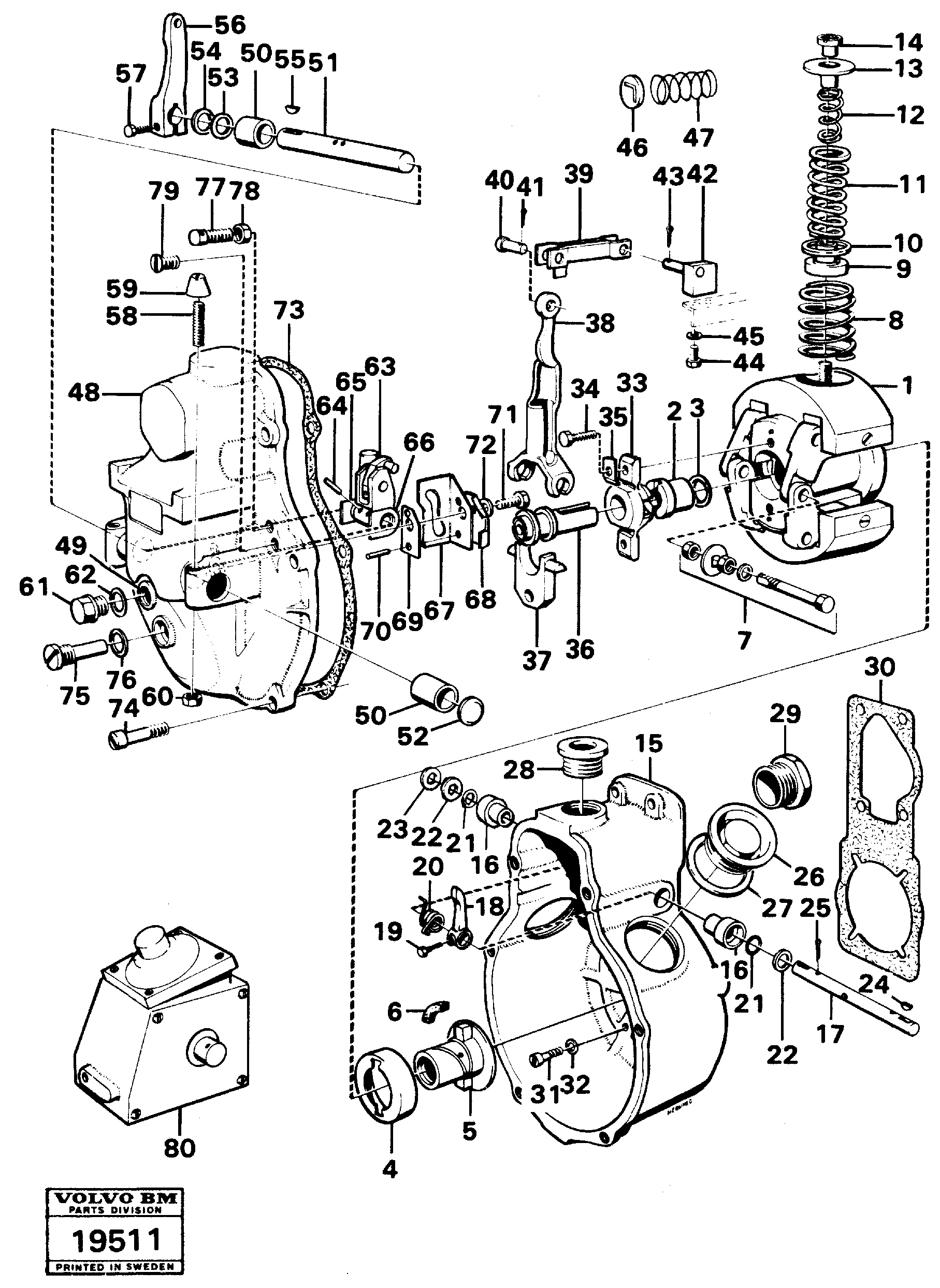 Схема запчастей Volvo L160 - 72790 Centrifugal governor L160 VOLVO BM L160