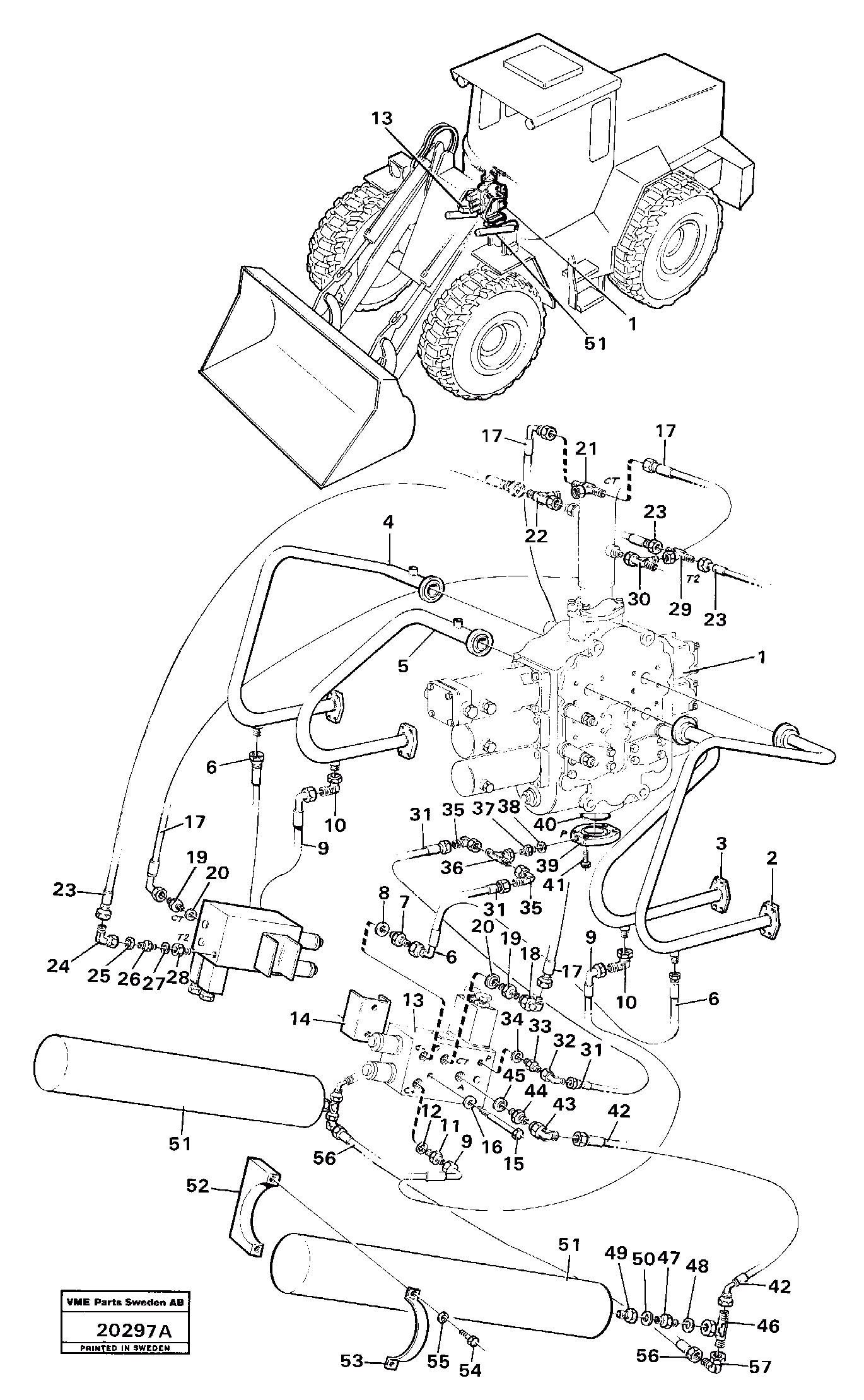 Схема запчастей Volvo L160 - 37249 Boom suspension system L160 VOLVO BM L160