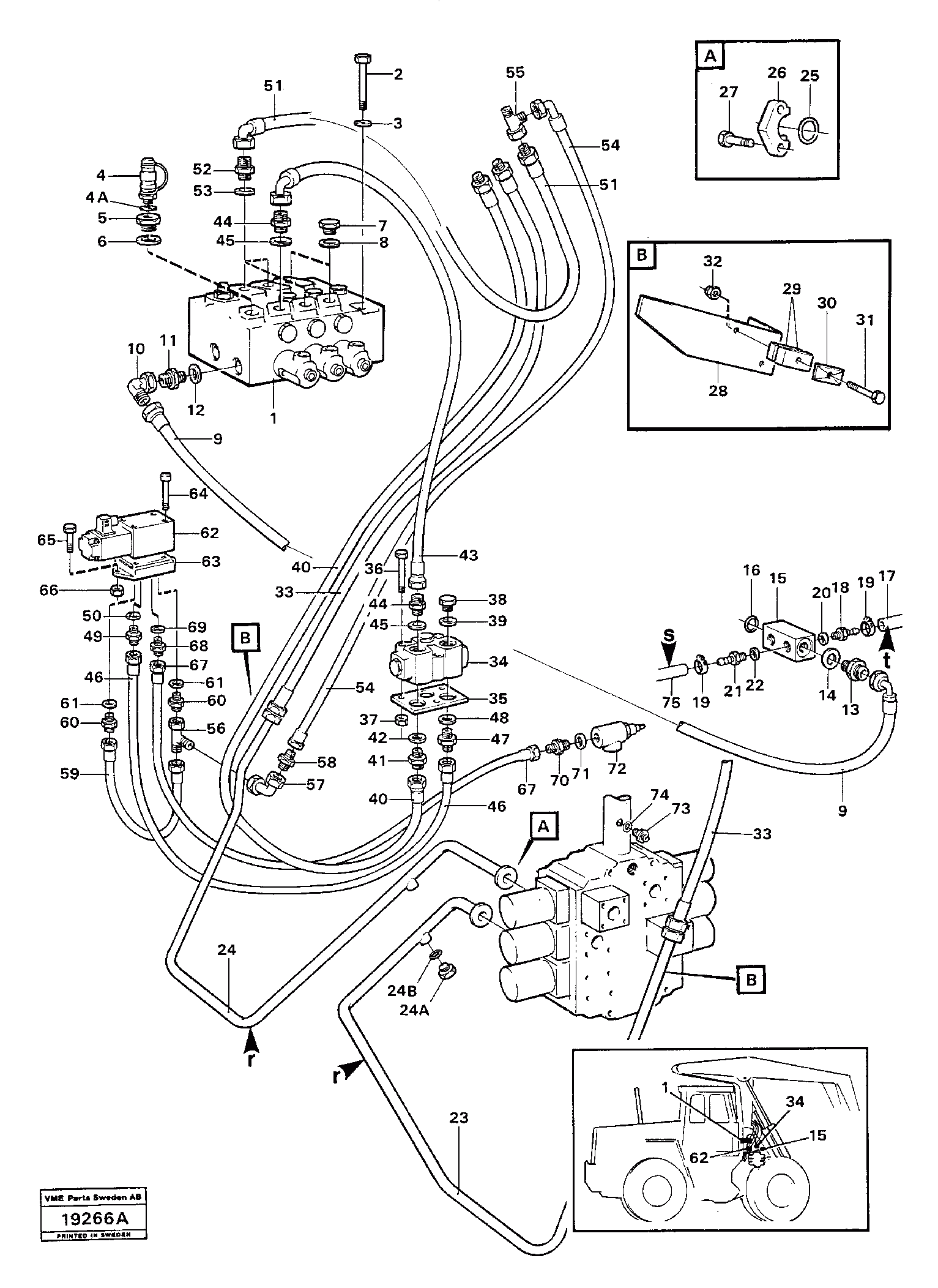 Схема запчастей Volvo L160 - 92048 Hydraulic system L160 VOLVO BM L160