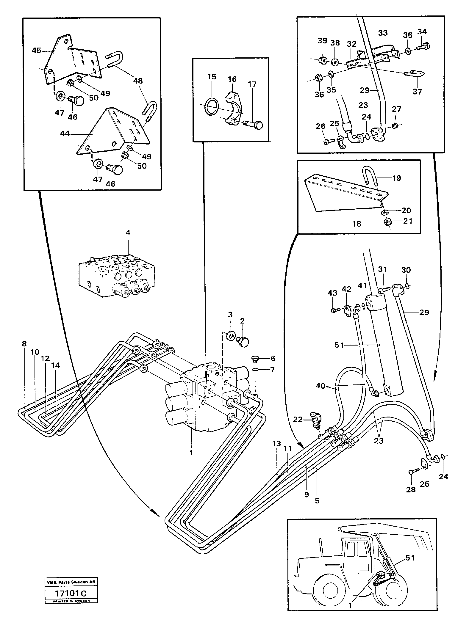 Схема запчастей Volvo L160 - 97774 Hydraulic system lift- and tilting system L160 VOLVO BM L160
