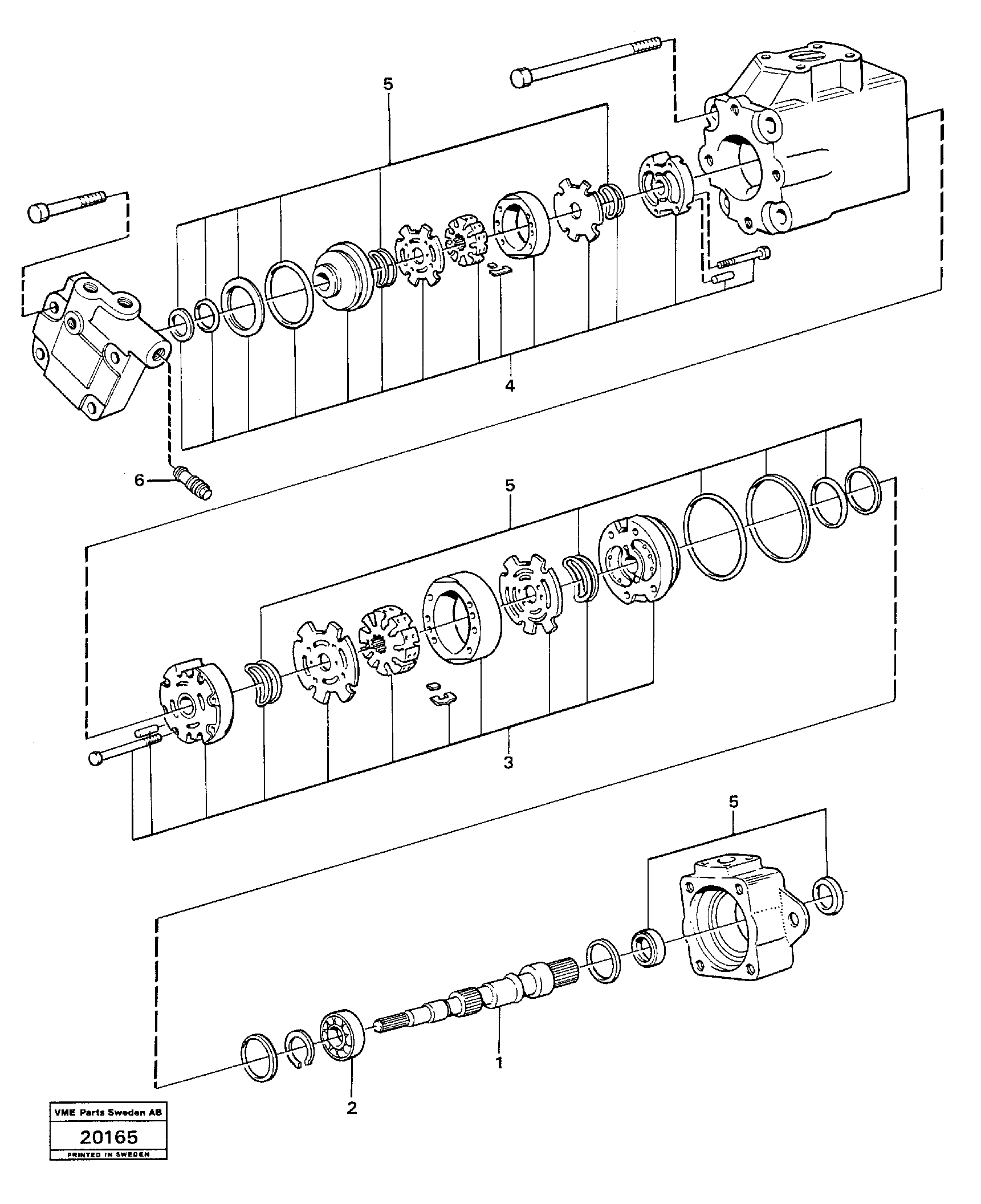 Схема запчастей Volvo L160 - 98278 Гидронасос (основной насос) L160 VOLVO BM L160