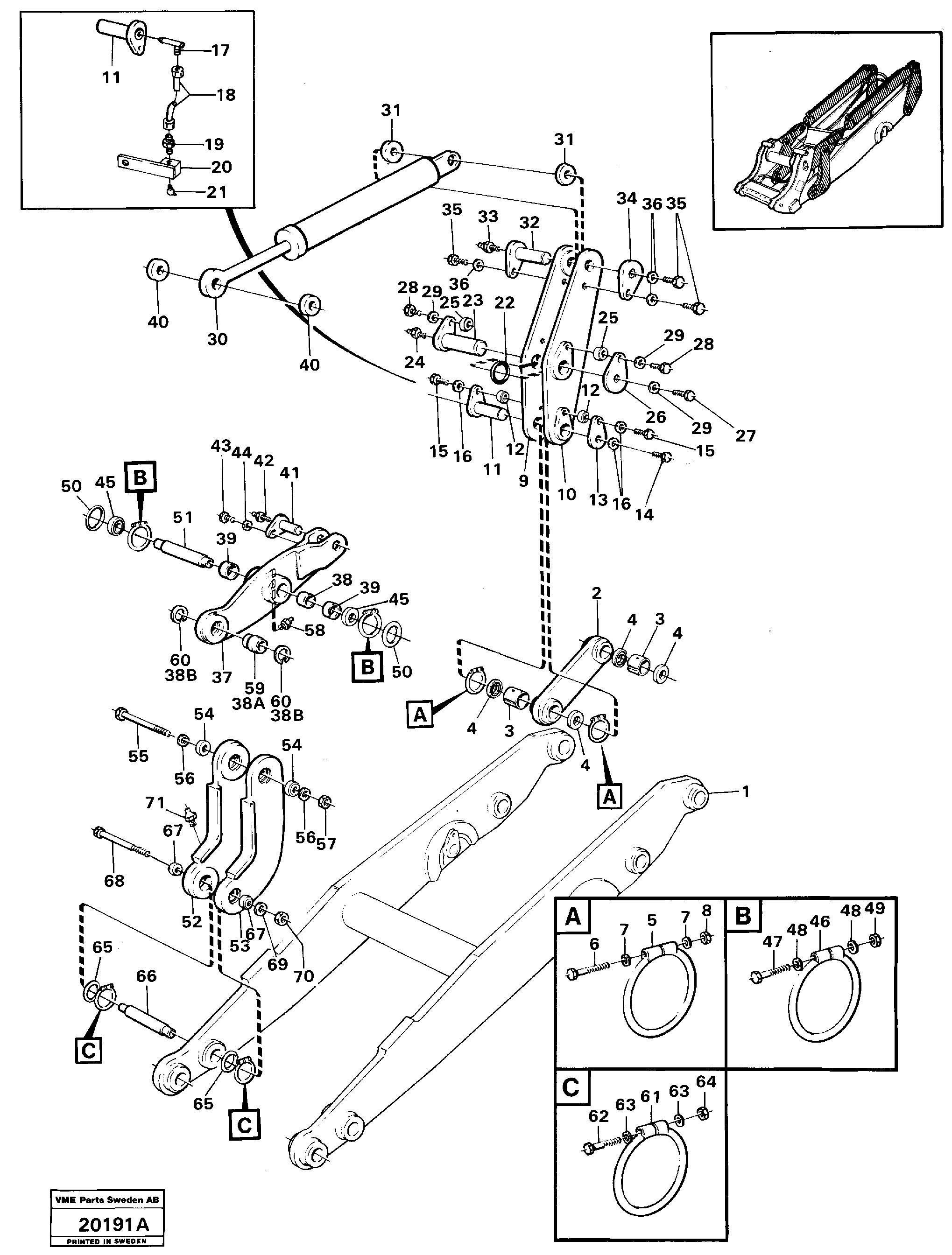 Схема запчастей Volvo L160 - 16084 Loading unit L160 VOLVO BM L160