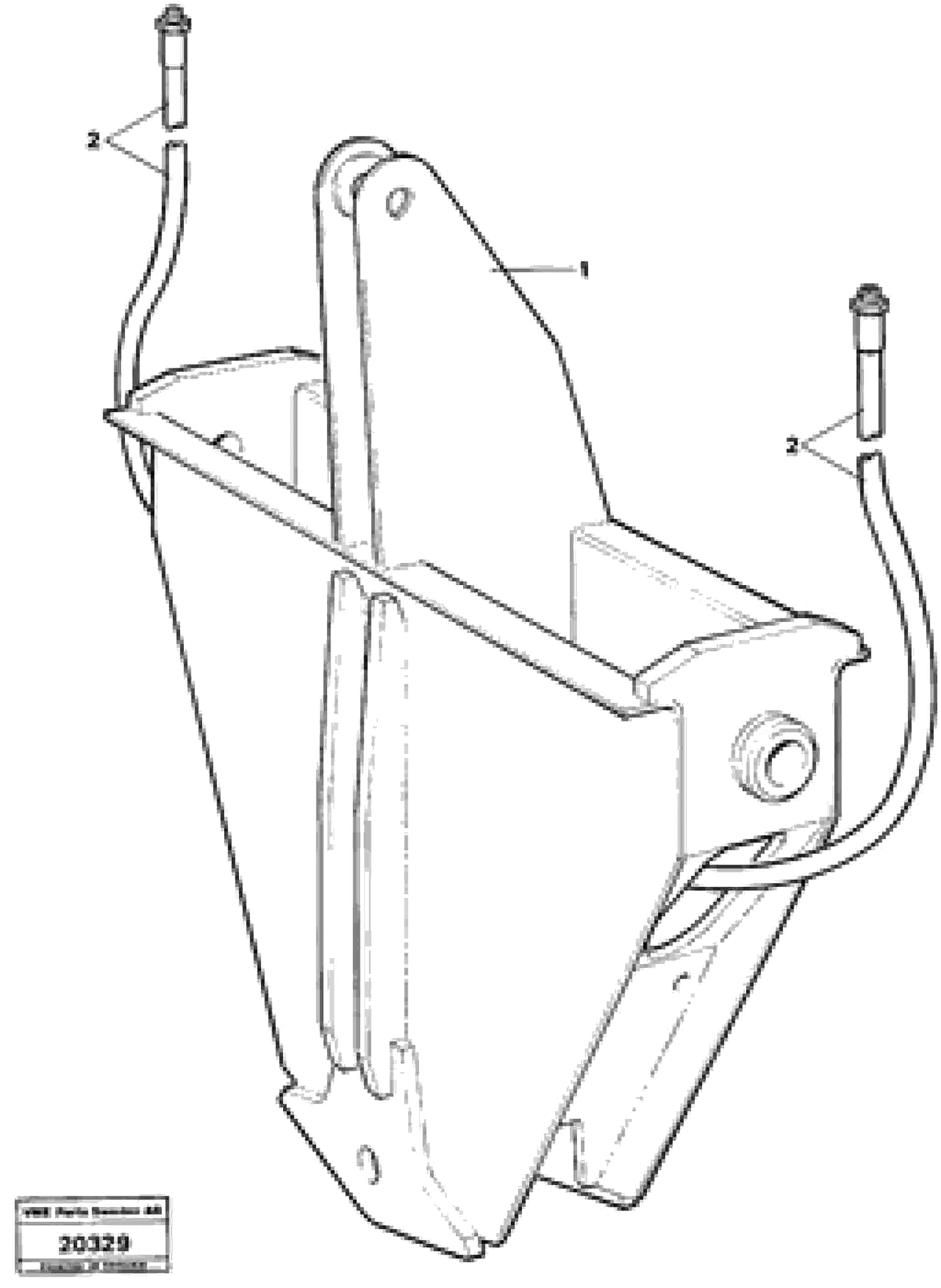 Схема запчастей Volvo L160 - 16127 Cross member L160 VOLVO BM L160