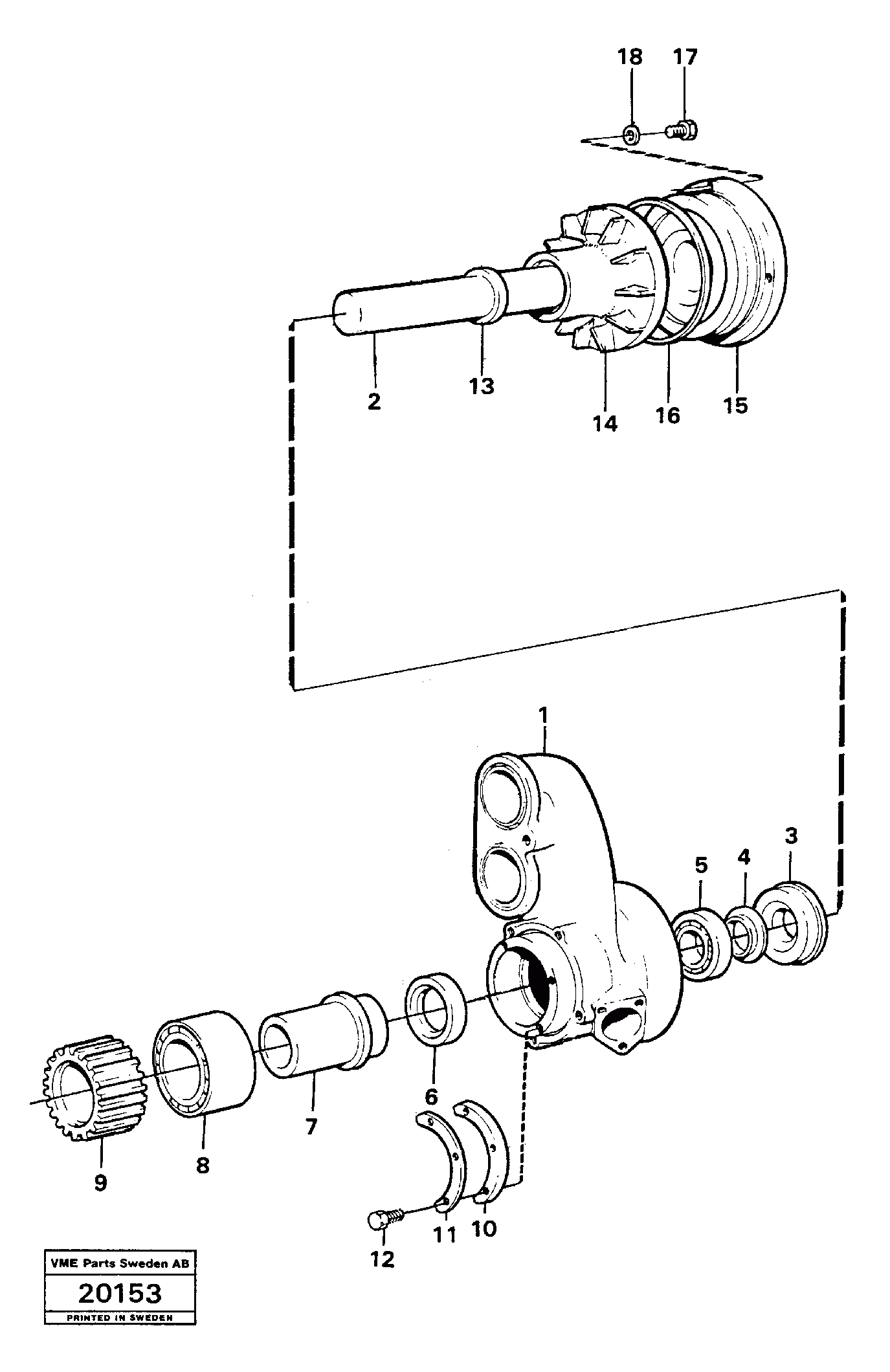 Схема запчастей Volvo L160 - 22343 Водяной насос L160 VOLVO BM L160