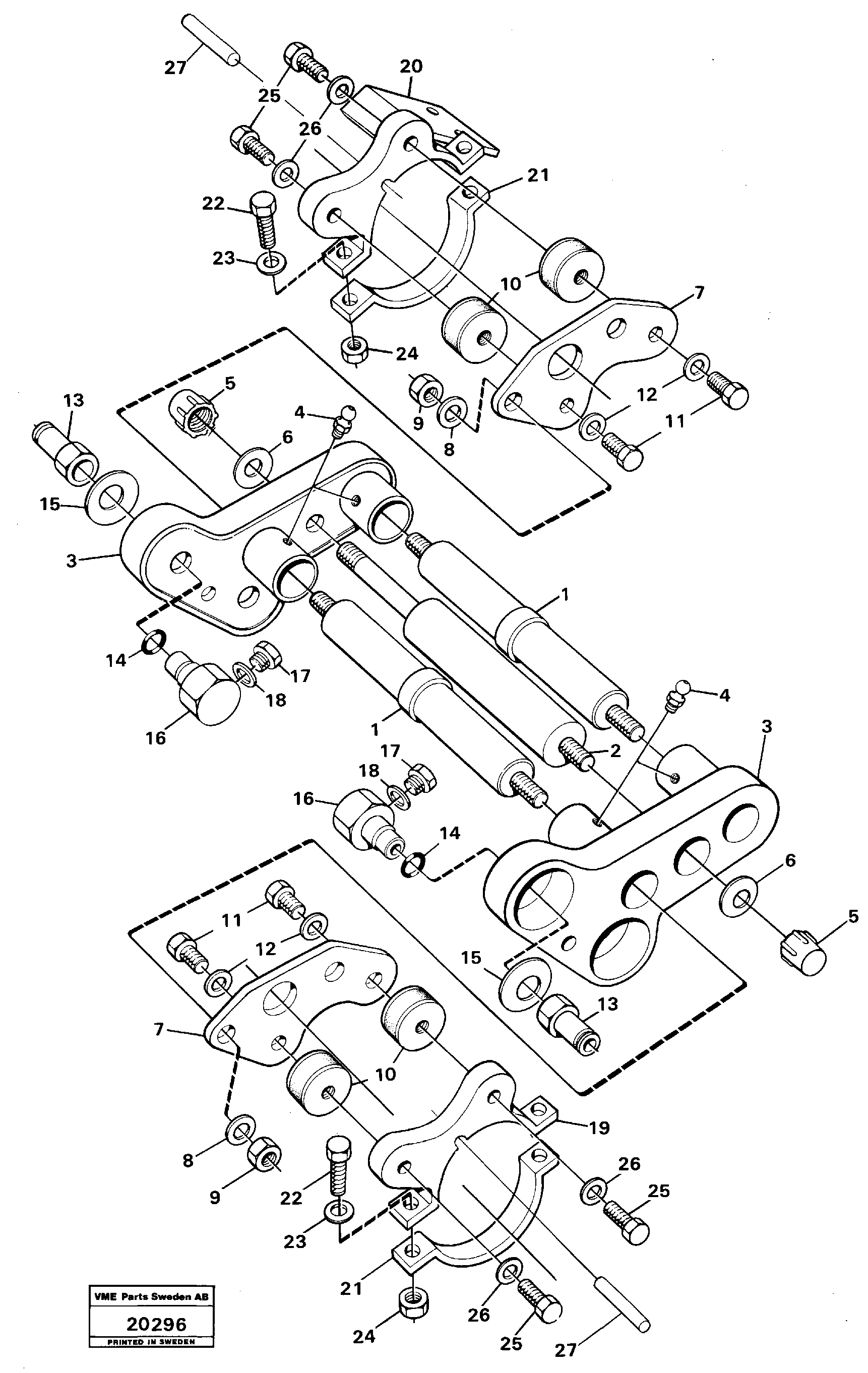 Схема запчастей Volvo L160 - 1710 Hydraulic automatic attachment coupling L160 VOLVO BM L160