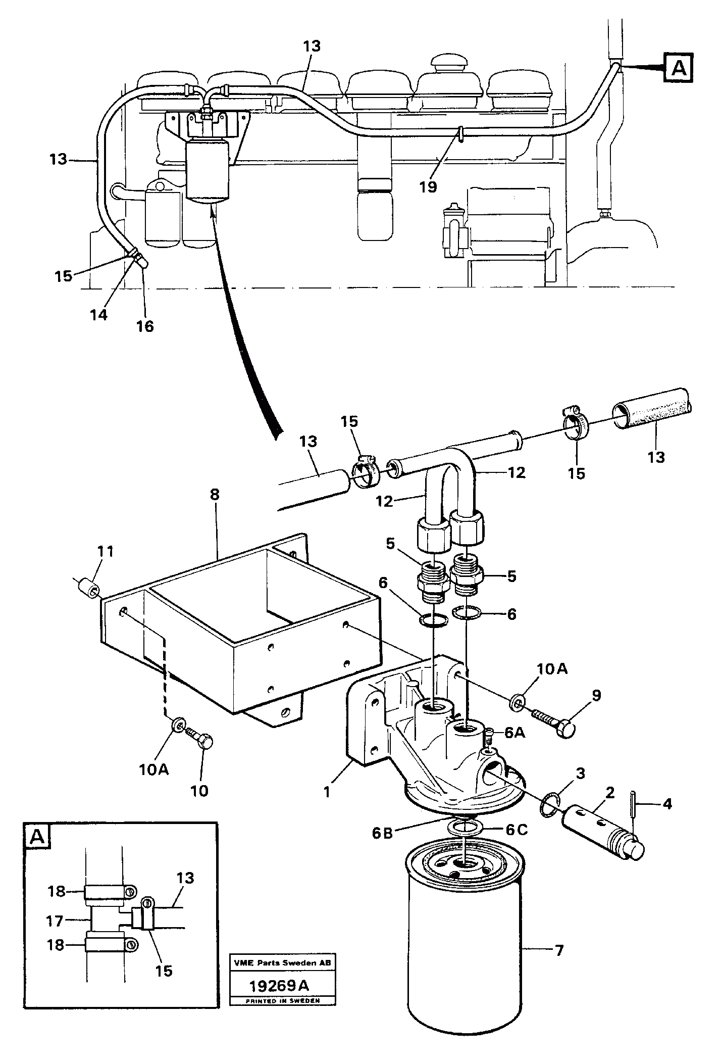 Схема запчастей Volvo L160 - 31832 Coolant filter L160 VOLVO BM L160