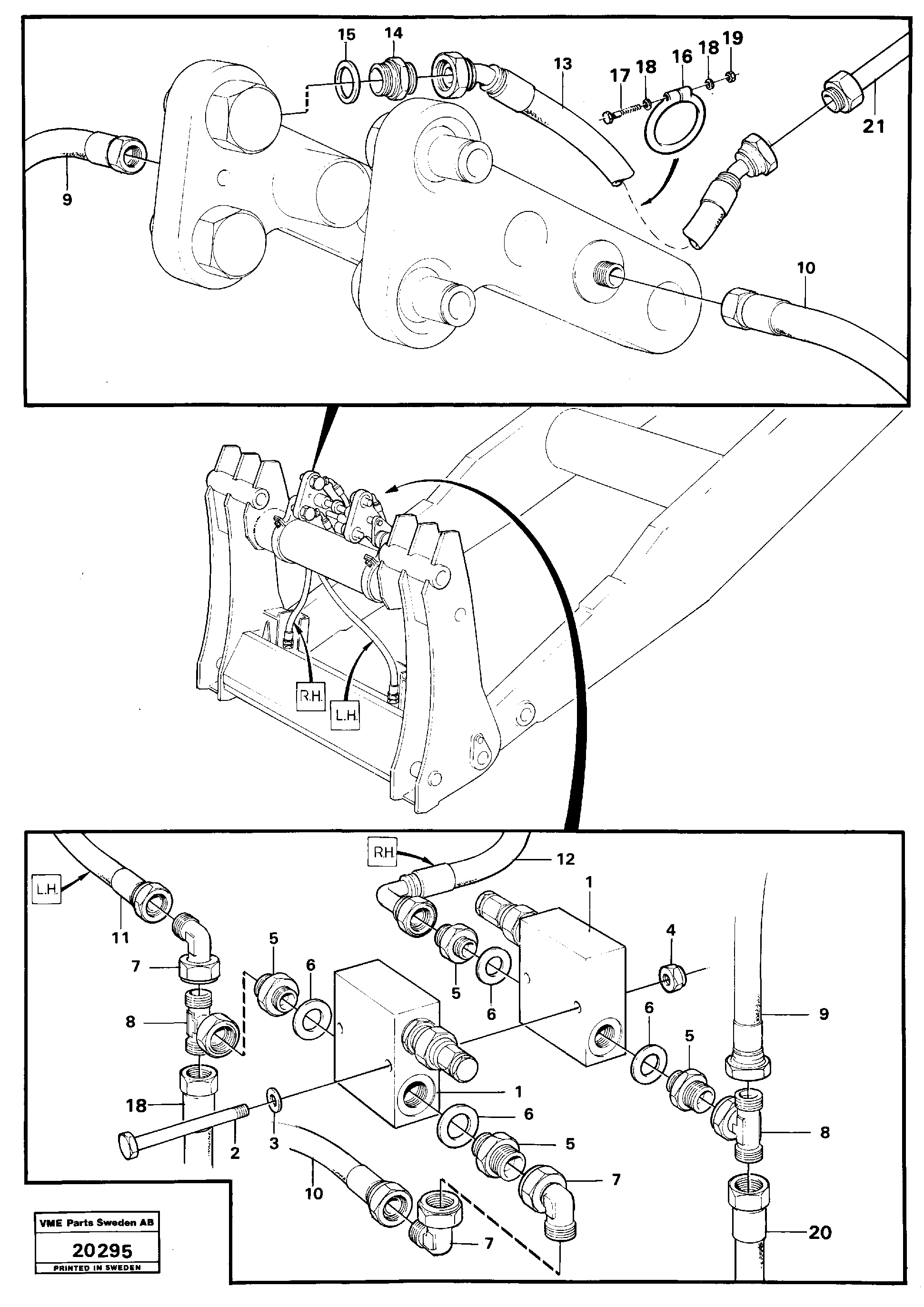 Схема запчастей Volvo L160 - 24450 Automatic hose coupling (ahc) L160 VOLVO BM L160