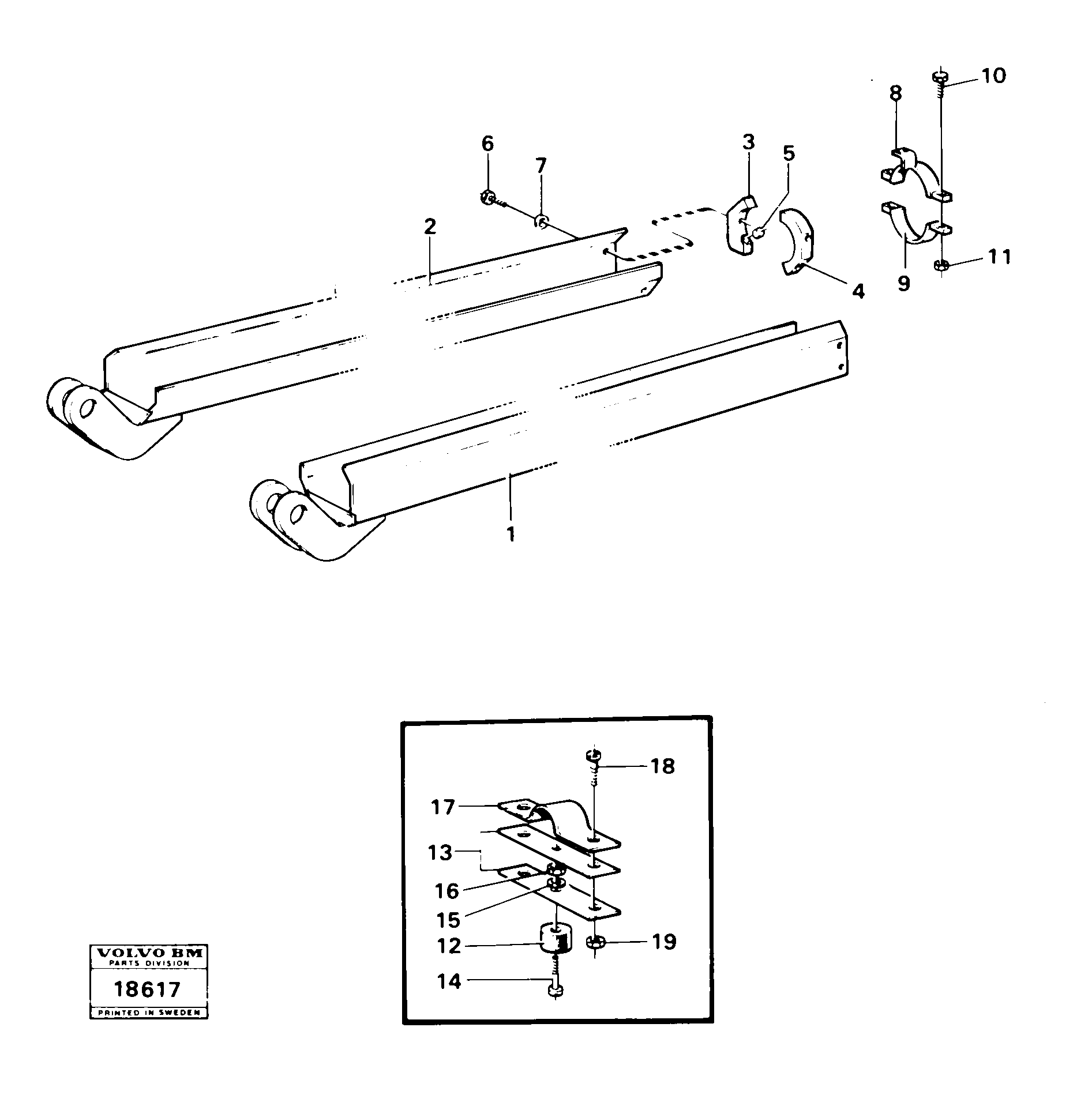 Схема запчастей Volvo L160 - 28294 Cylinder protection L160 VOLVO BM L160