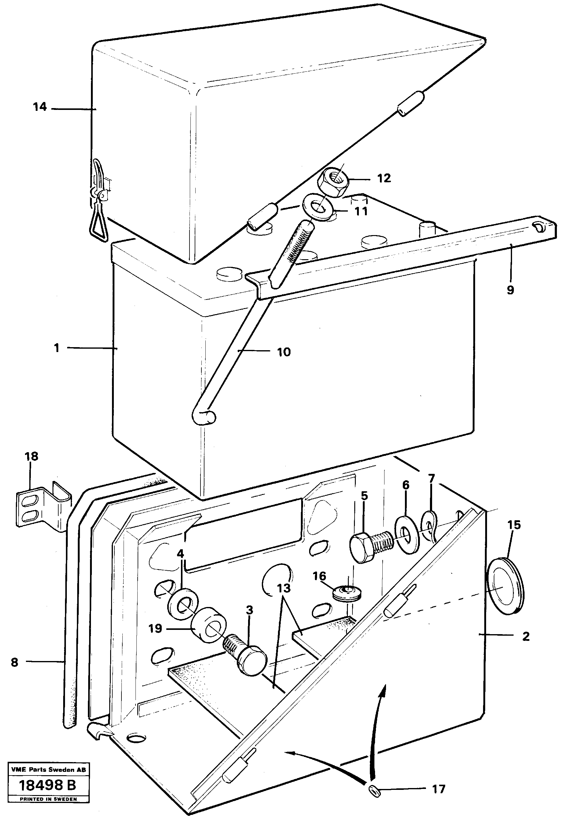 Схема запчастей Volvo L160 - 23720 Battery box L160 VOLVO BM L160