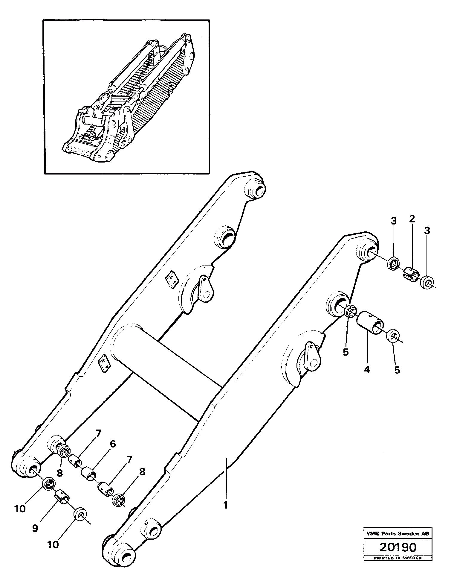 Схема запчастей Volvo L160 - 4795 Lifting framework L160 VOLVO BM L160
