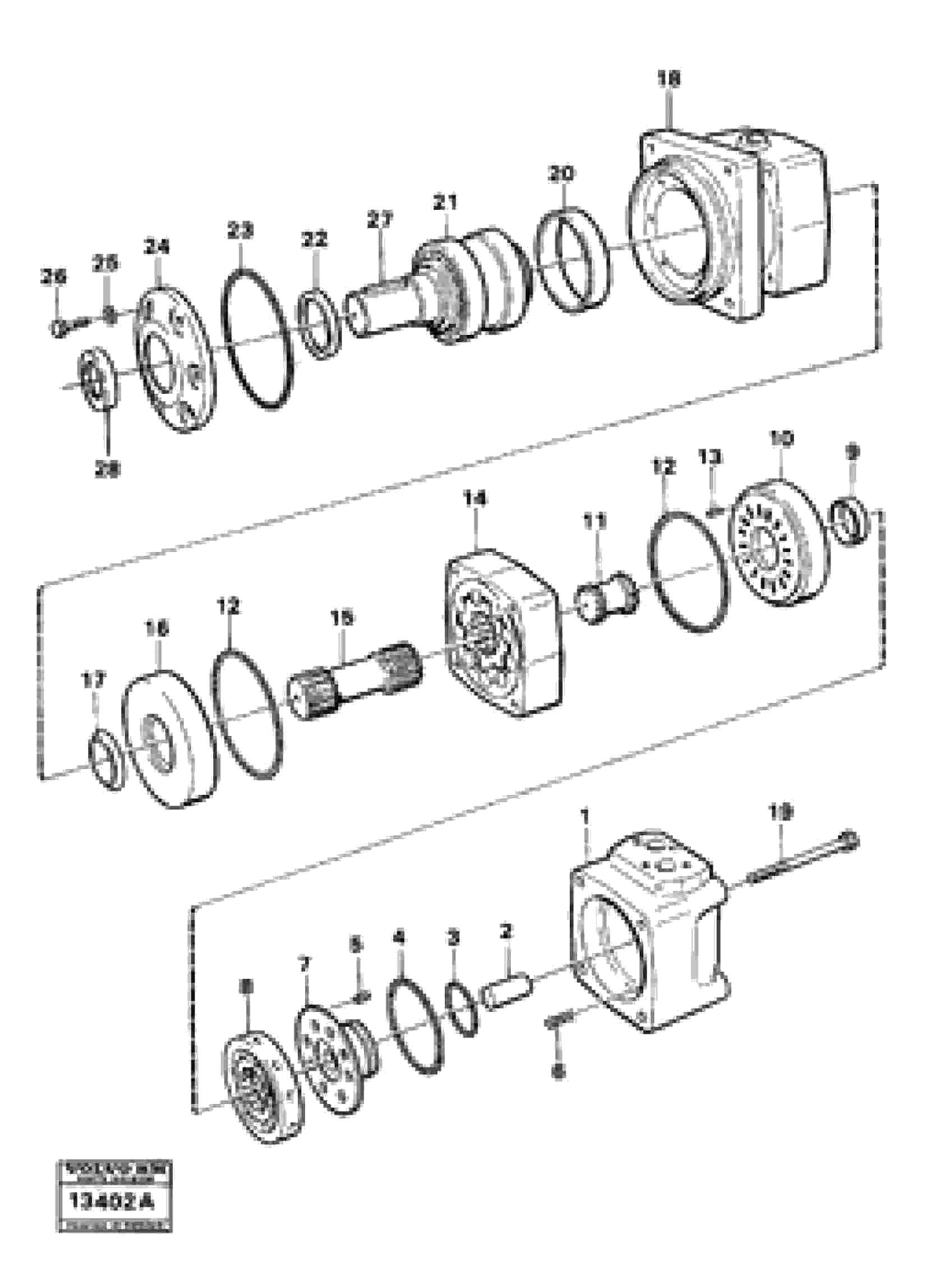 Схема запчастей Volvo L160 - 58183 Гидромотор L160 VOLVO BM L160