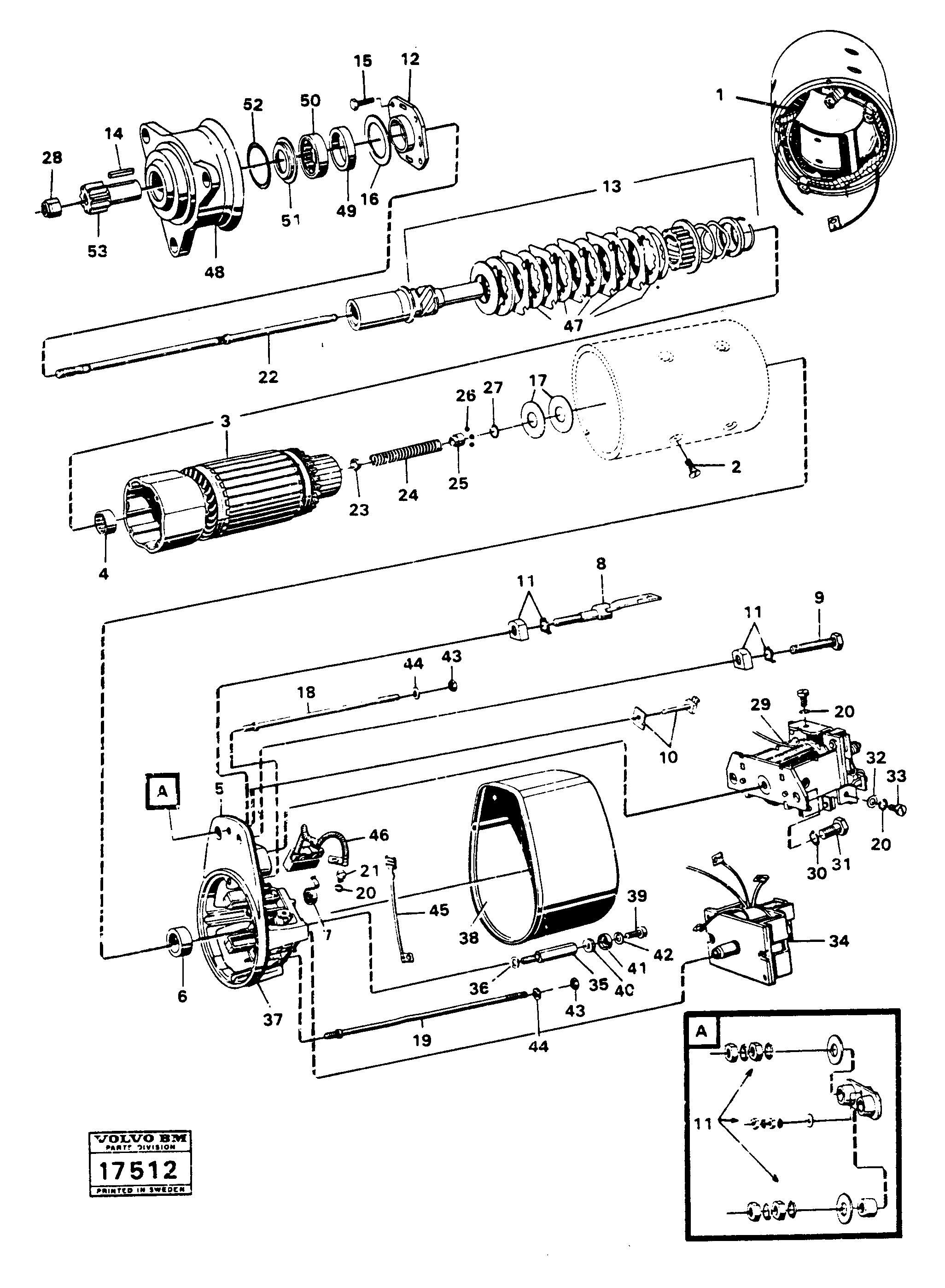 Схема запчастей Volvo L160 - 15624 Starter motor L160 VOLVO BM L160