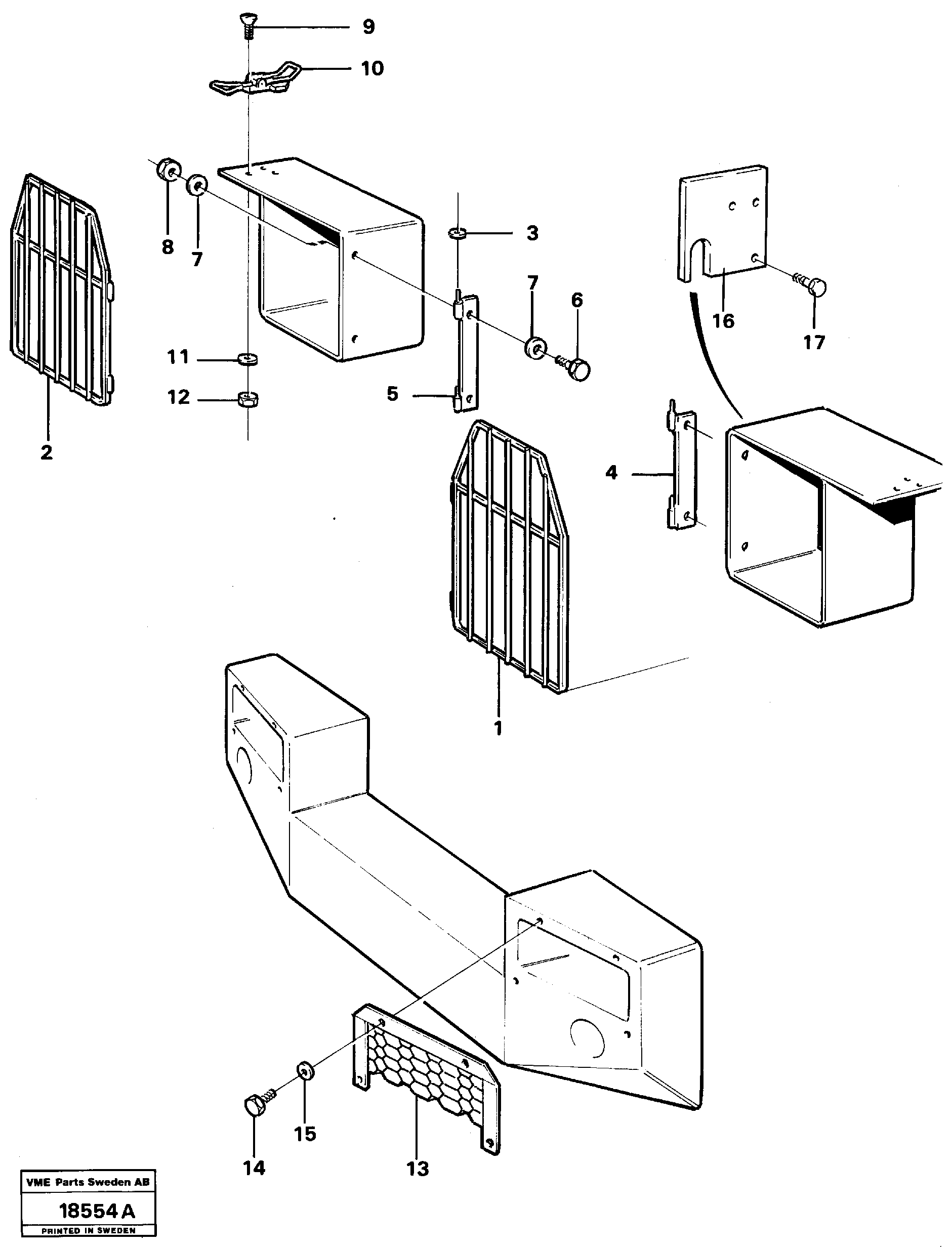 Схема запчастей Volvo L160 - 11152 Protection lighting L160 VOLVO BM L160