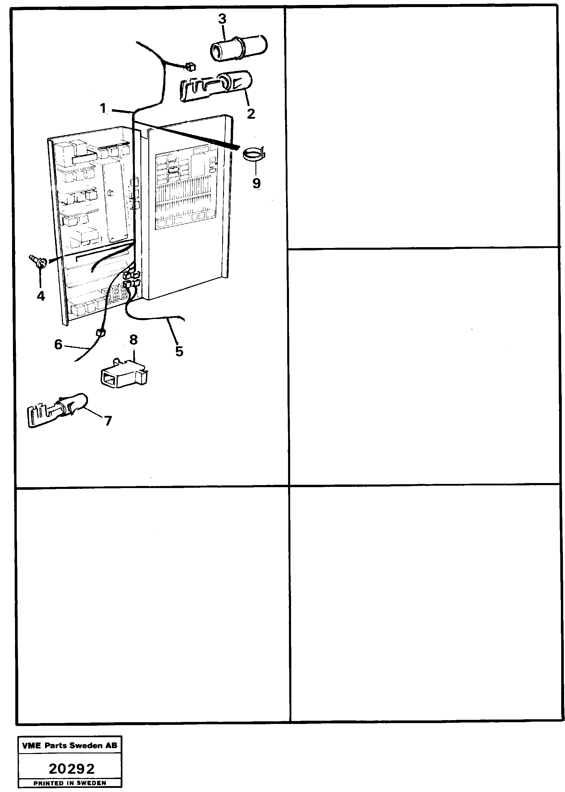 Схема запчастей Volvo L160 - 11158 Cable harness distribution box L160 VOLVO BM L160