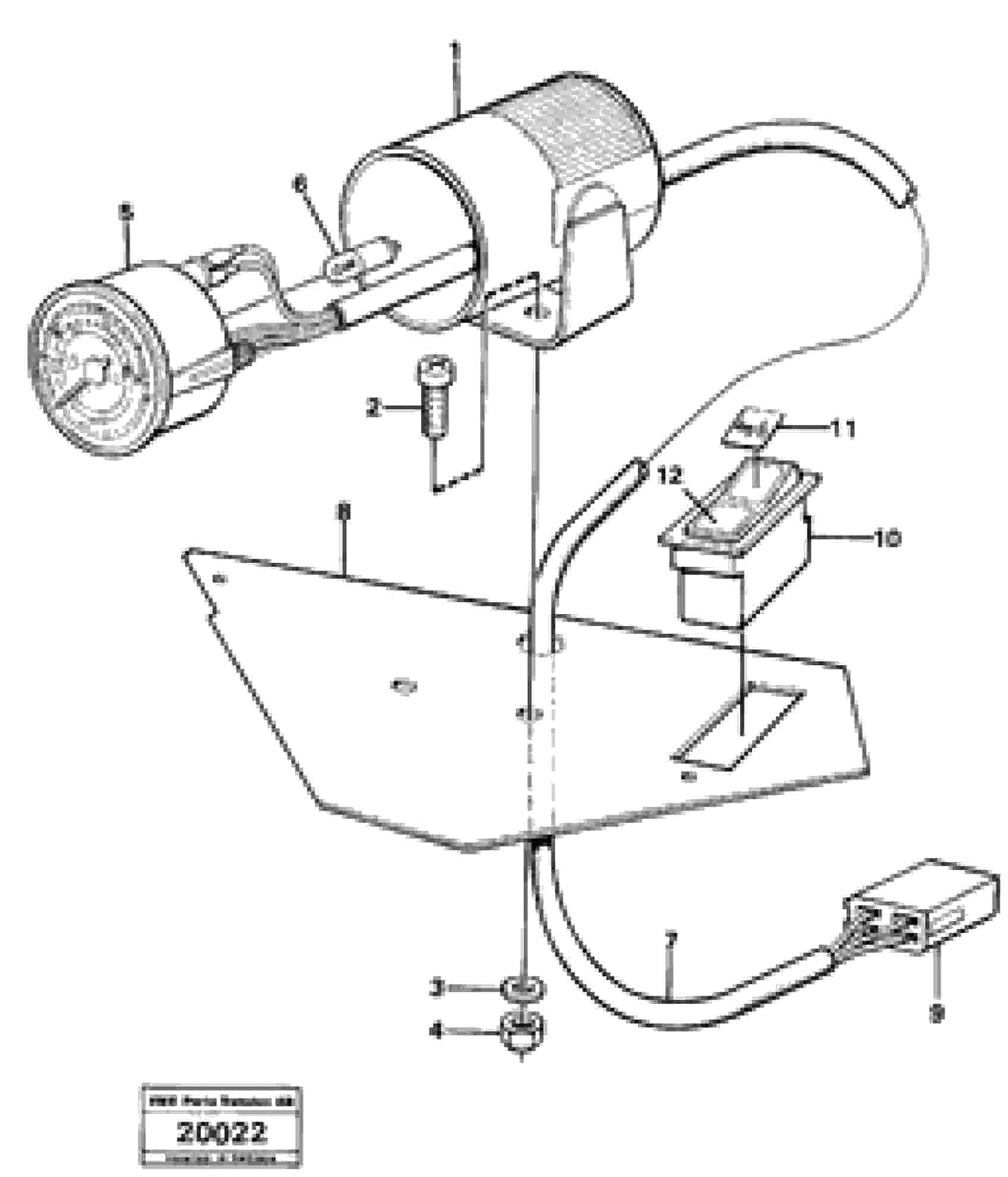 Схема запчастей Volvo L160 - 11160 Tachometer / speedomeeter L160 VOLVO BM L160