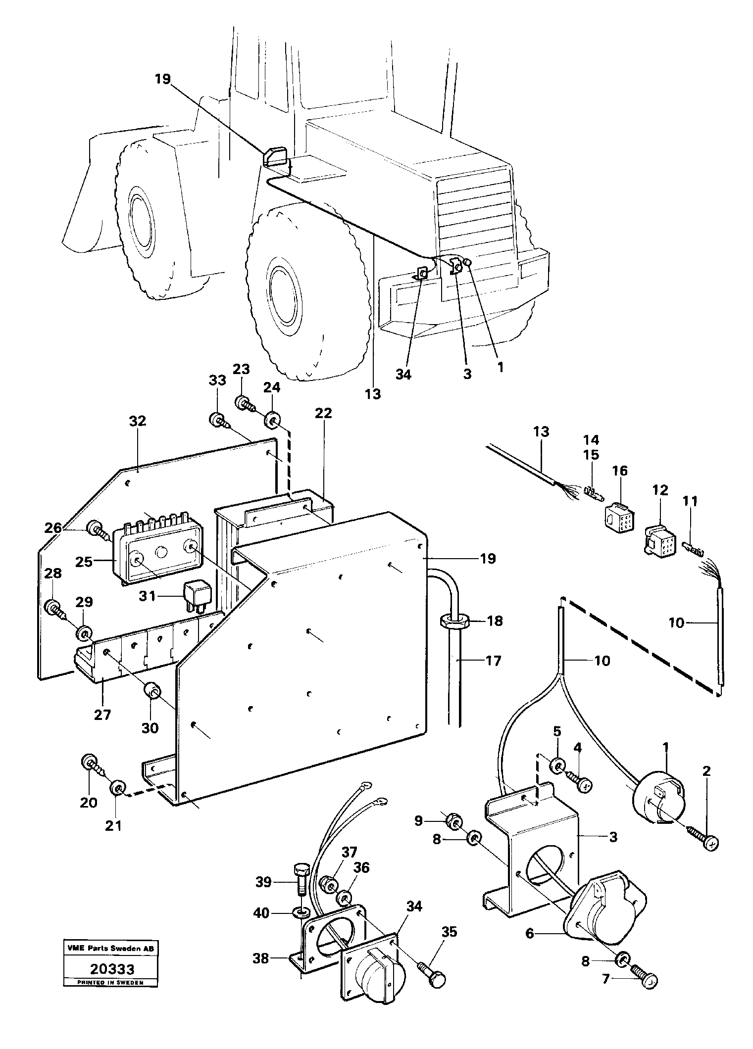 Схема запчастей Volvo L160 - 11439 Electrical equipement fortrailer brake control L160 VOLVO BM L160
