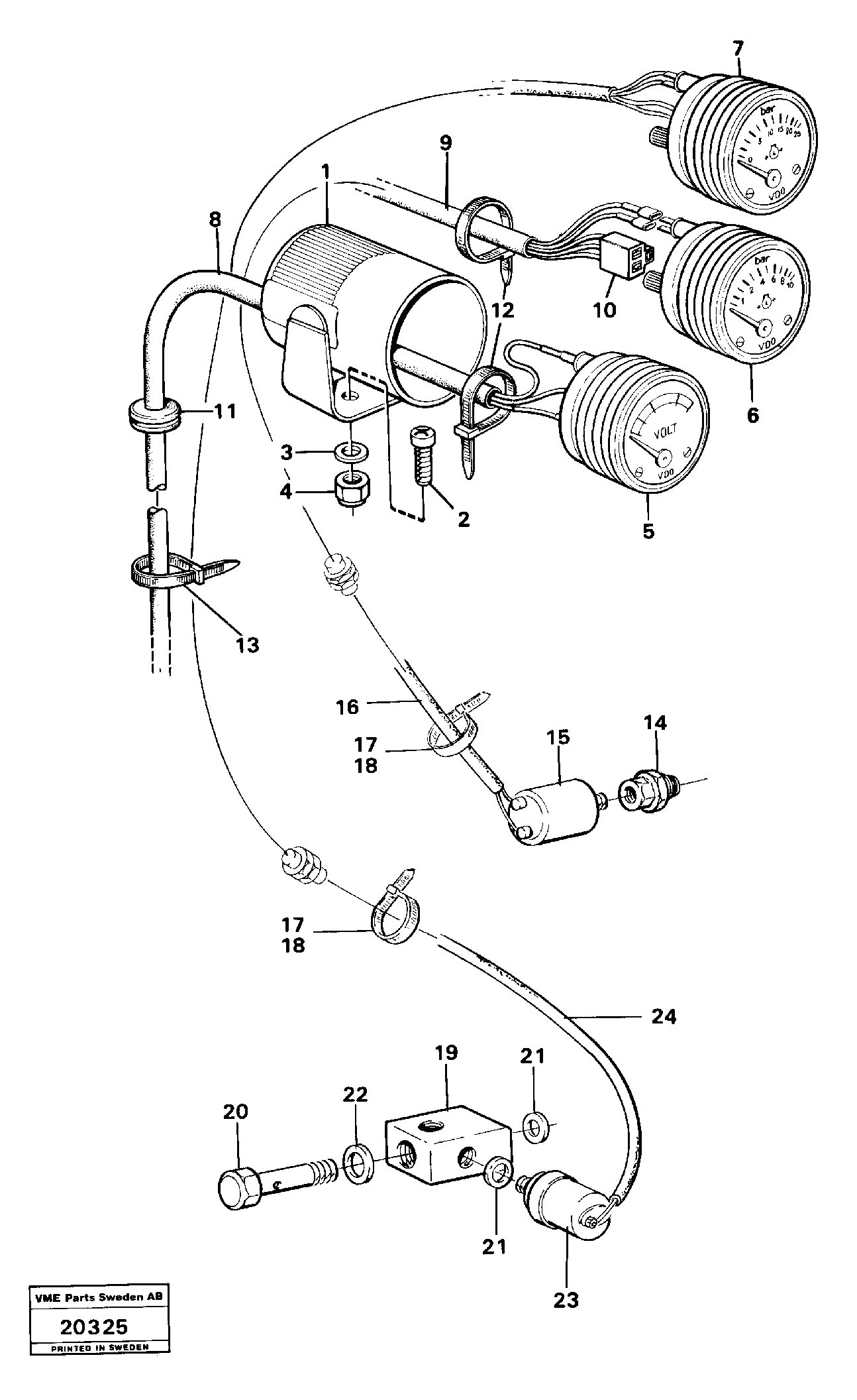 Схема запчастей Volvo L160 - 18063 Instrument L160 VOLVO BM L160