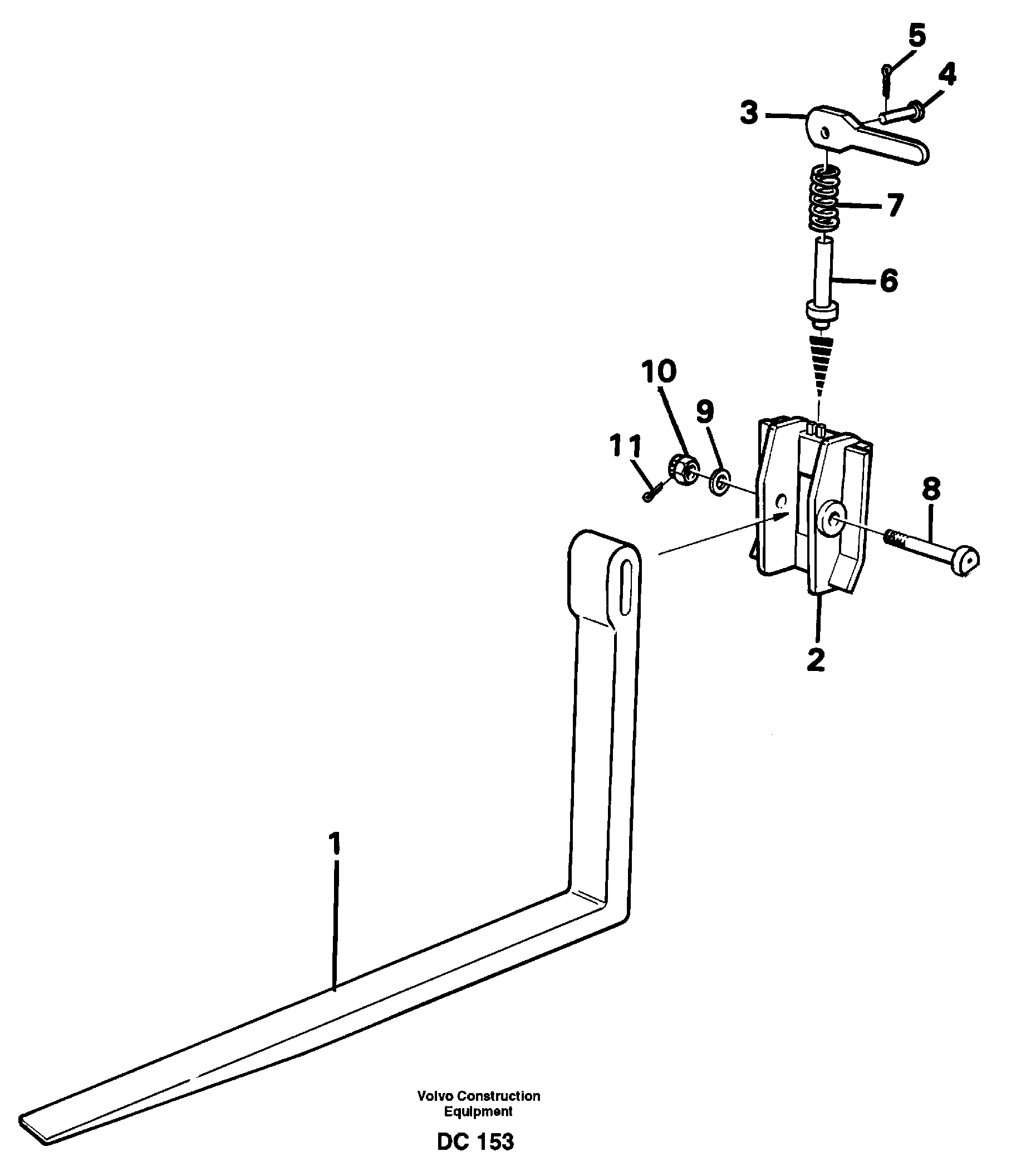 Схема запчастей Volvo EL70 - 33998 Fork tines ATTACHMENTS ATTACHMENTS WHEEL LOADERS GEN. - C