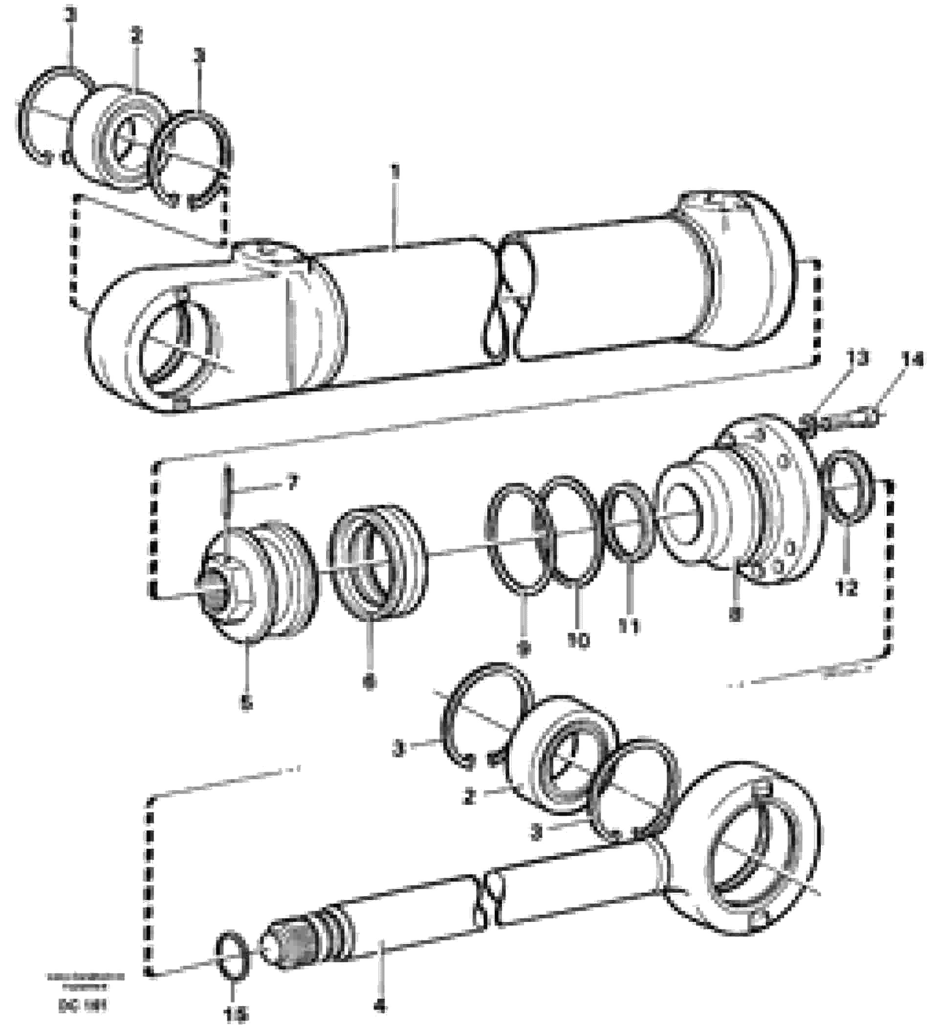 Схема запчастей Volvo EL70 - 19009 Гидроцилиндр ATTACHMENTS ATTACHMENTS WHEEL LOADERS GEN. - C