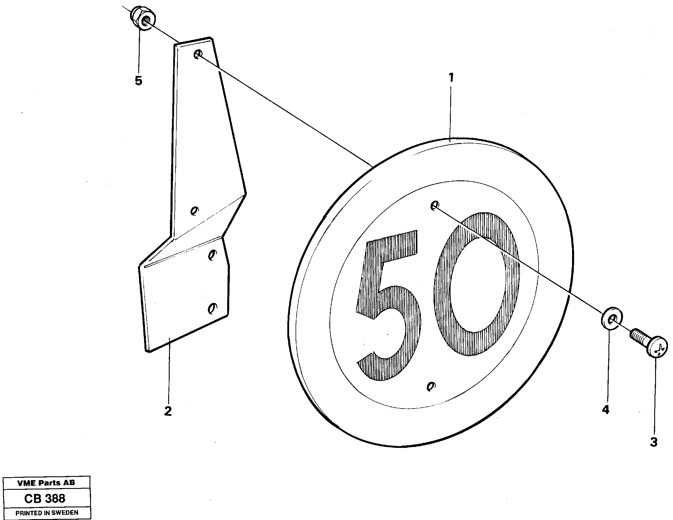 Схема запчастей Volvo EL70 - 25620 Sign 50km/h EL70 VOLVO BM VOLVO BM EL70