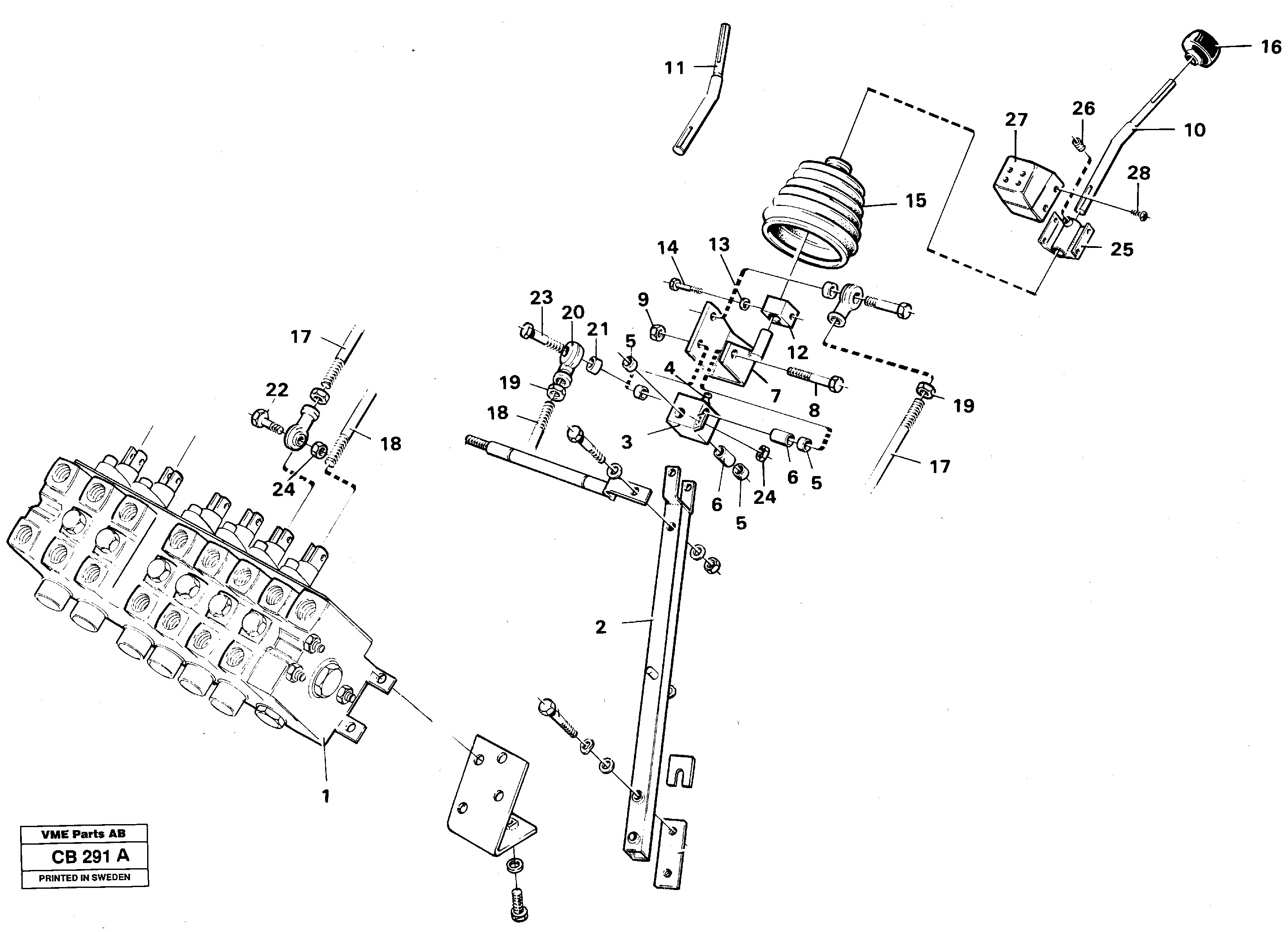 Схема запчастей Volvo EL70 - 2772 Excavator controls EL70 VOLVO BM VOLVO BM EL70