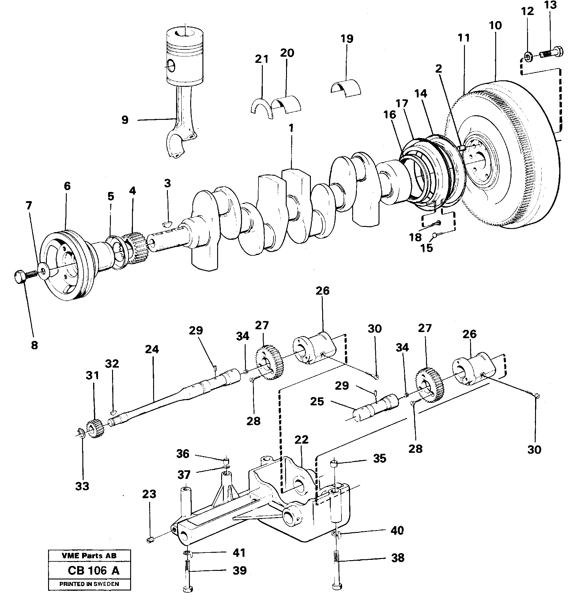 Схема запчастей Volvo EL70 - 29996 Crankshaft - balancing EL70 VOLVO BM VOLVO BM EL70