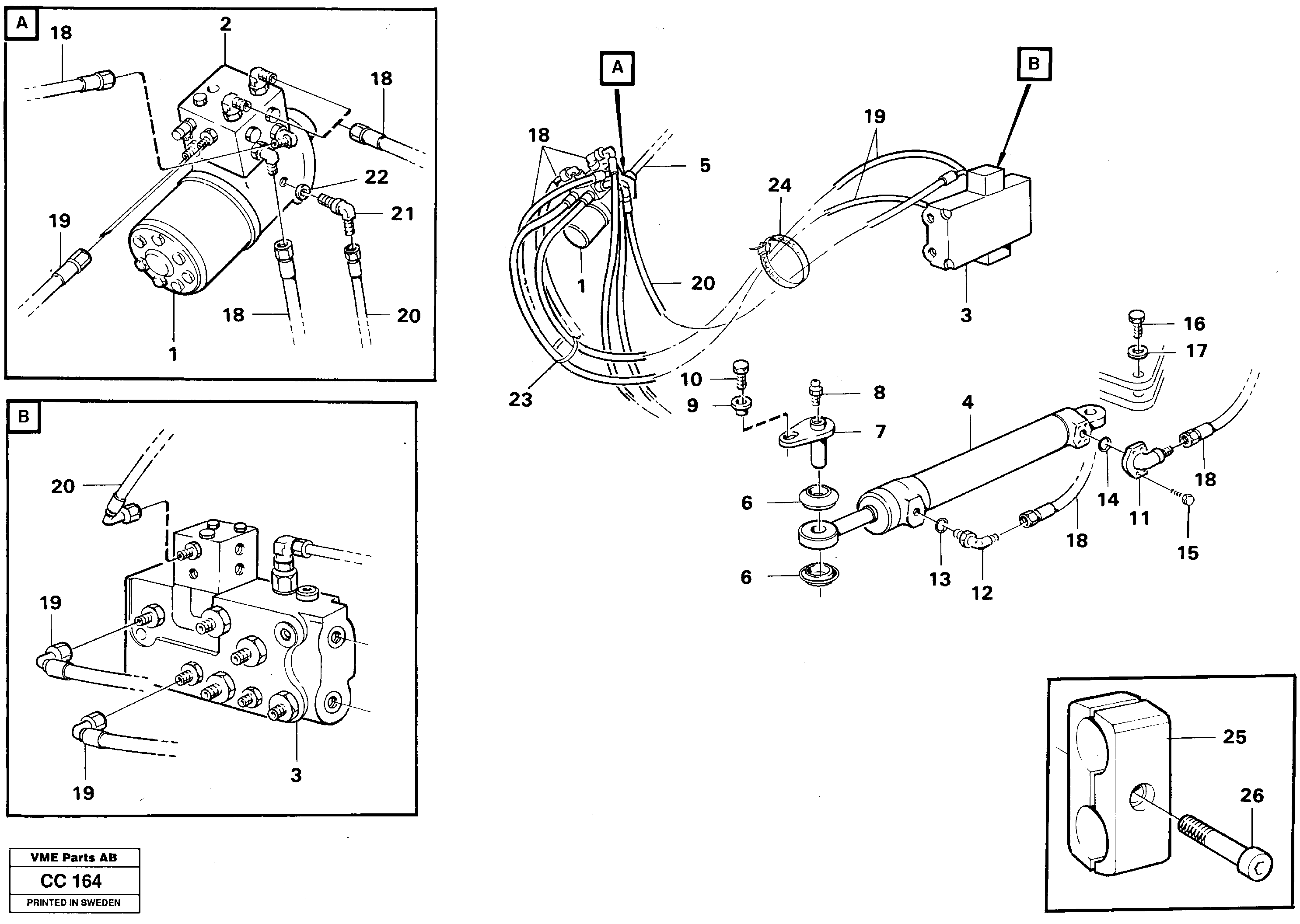 Схема запчастей Volvo EL70C - 60248 Рулевая система EL70C VOLVO BM VOLVO BM EL70C