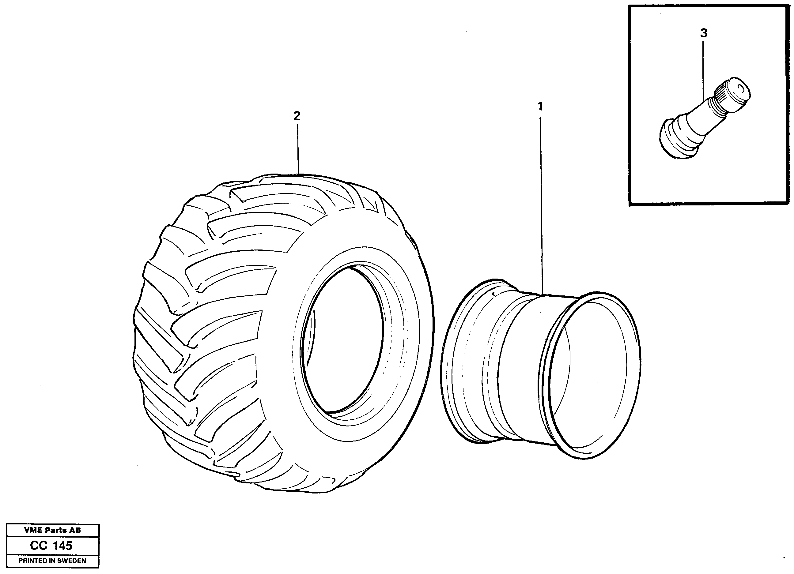 Схема запчастей Volvo EL70C - 1170 Wheel. Twin tyre; EL70C VOLVO BM VOLVO BM EL70C