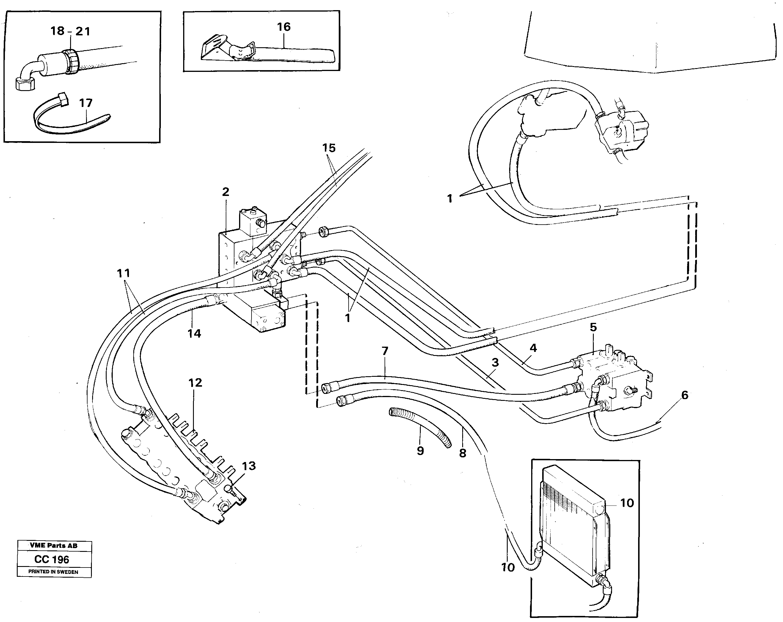 Схема запчастей Volvo EL70C - 29941 Hydraulic and servo system. Feed system EL70C VOLVO BM VOLVO BM EL70C
