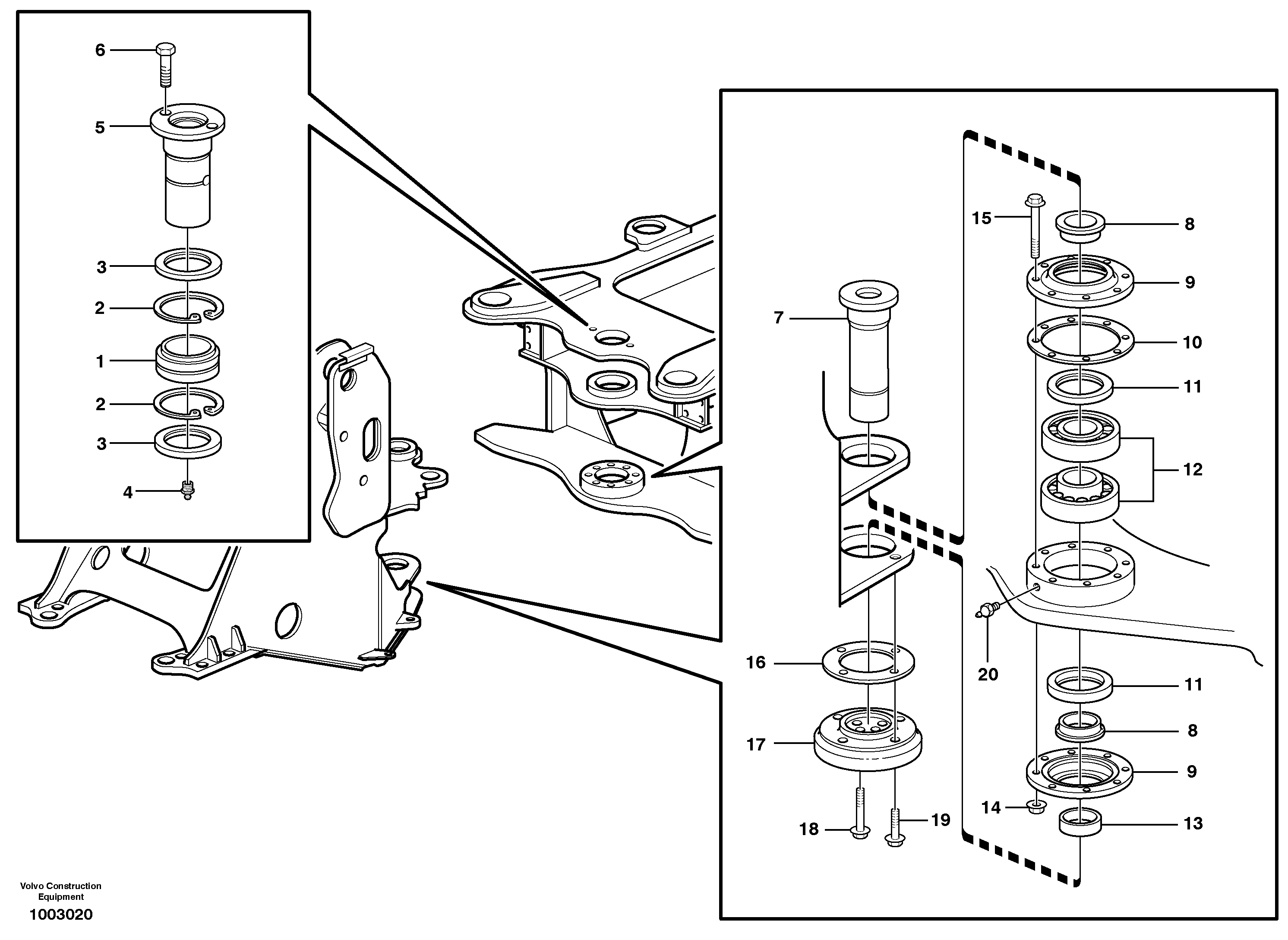 Схема запчастей Volvo L60E - 41789 Frame link L60E