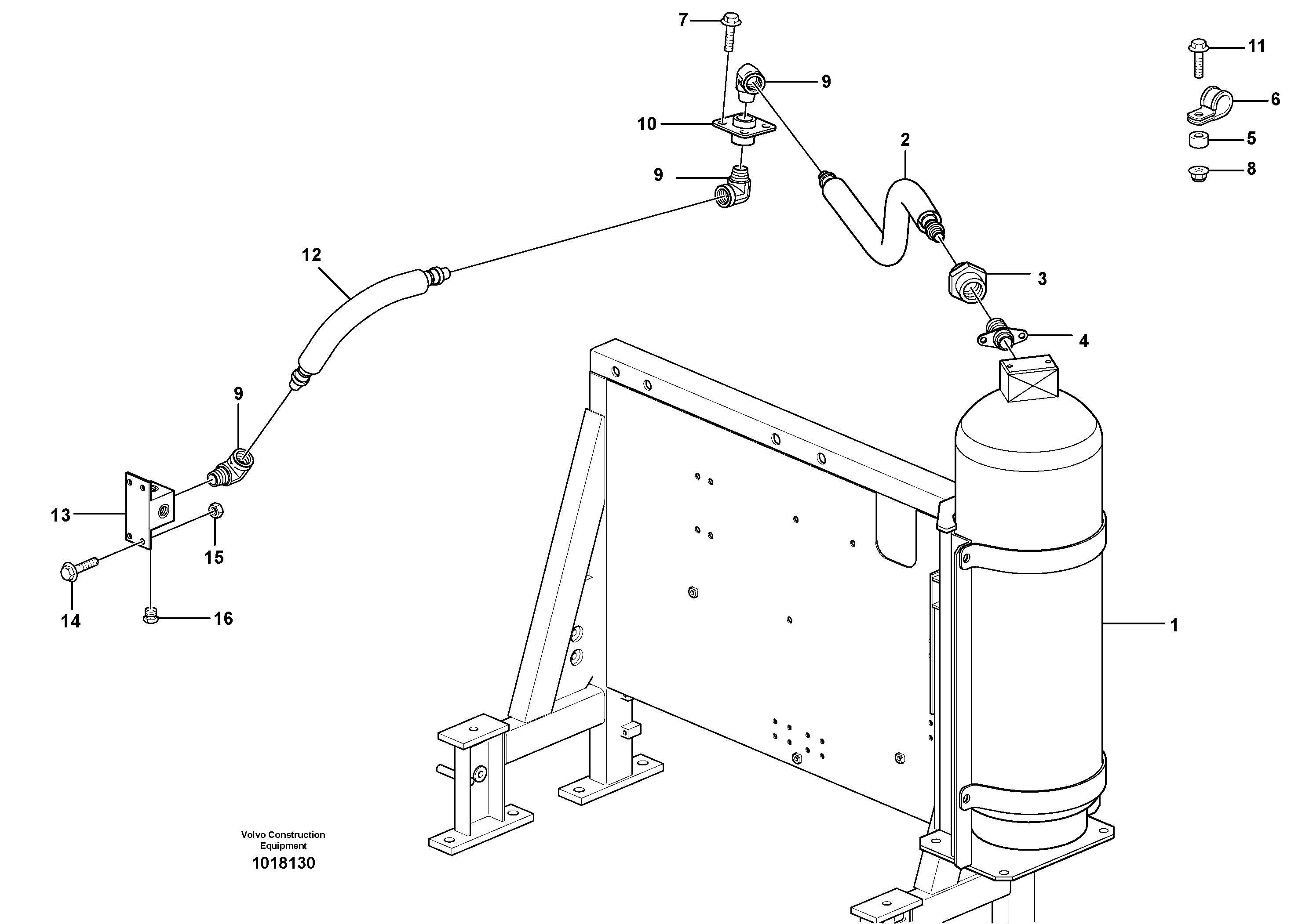 Схема запчастей Volvo L70E - 34129 Fire suppression system L70E