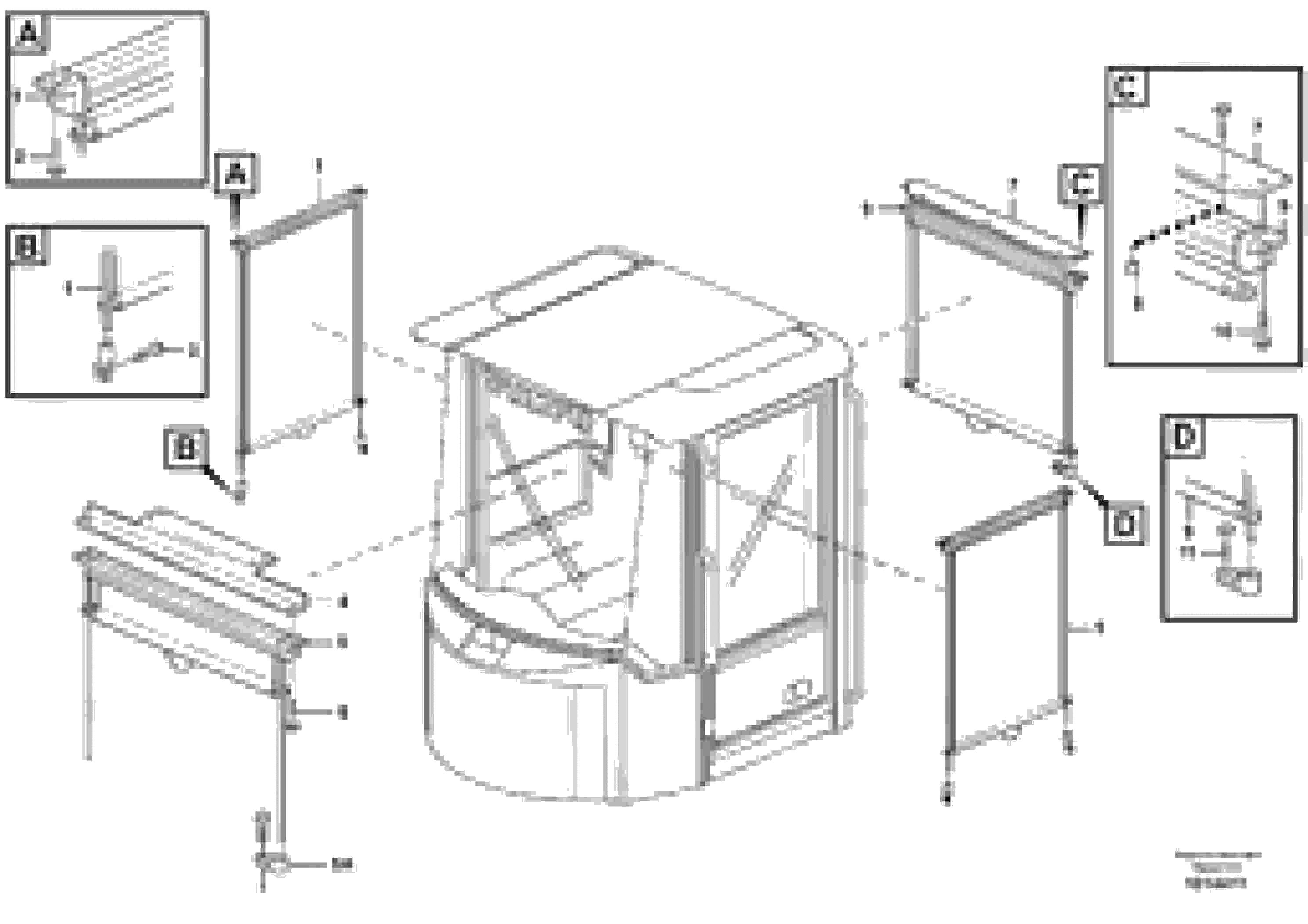 Схема запчастей Volvo L70E - 14004 Interior components, sun blinds L70E