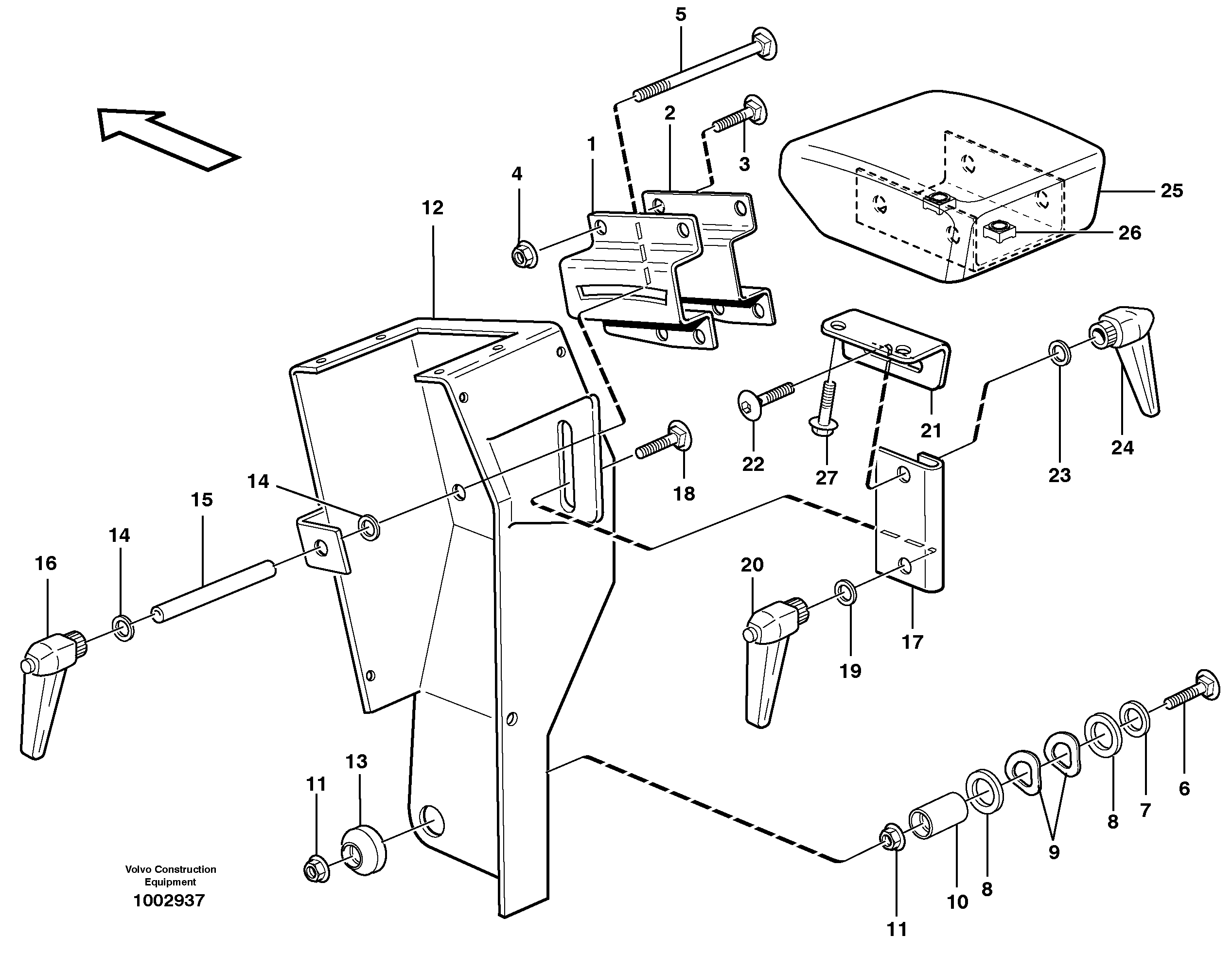 Схема запчастей Volvo L70E - 81821 Armrest L70E