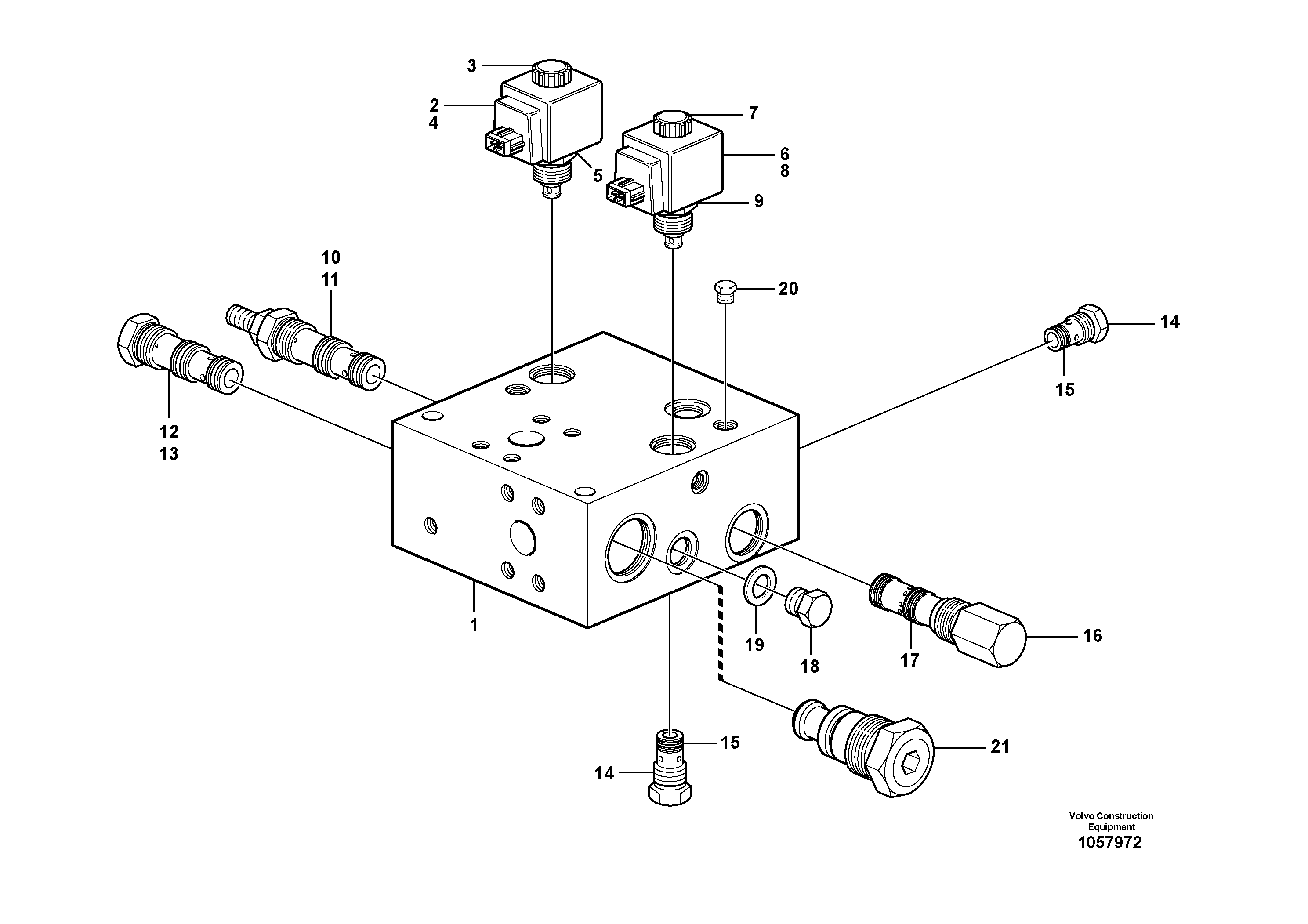 Схема запчастей Volvo L70E - 94379 Relief valve L70E