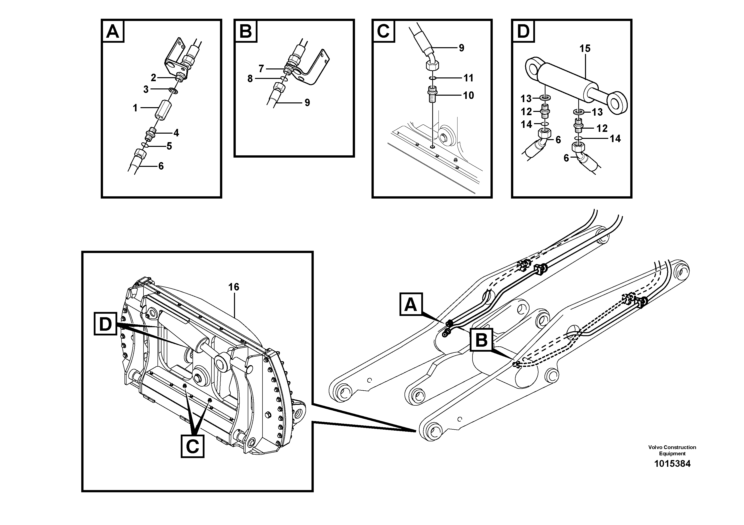 Схема запчастей Volvo L70E - 33636 Hydraulic system rotary pin-on attachment bracket L70E