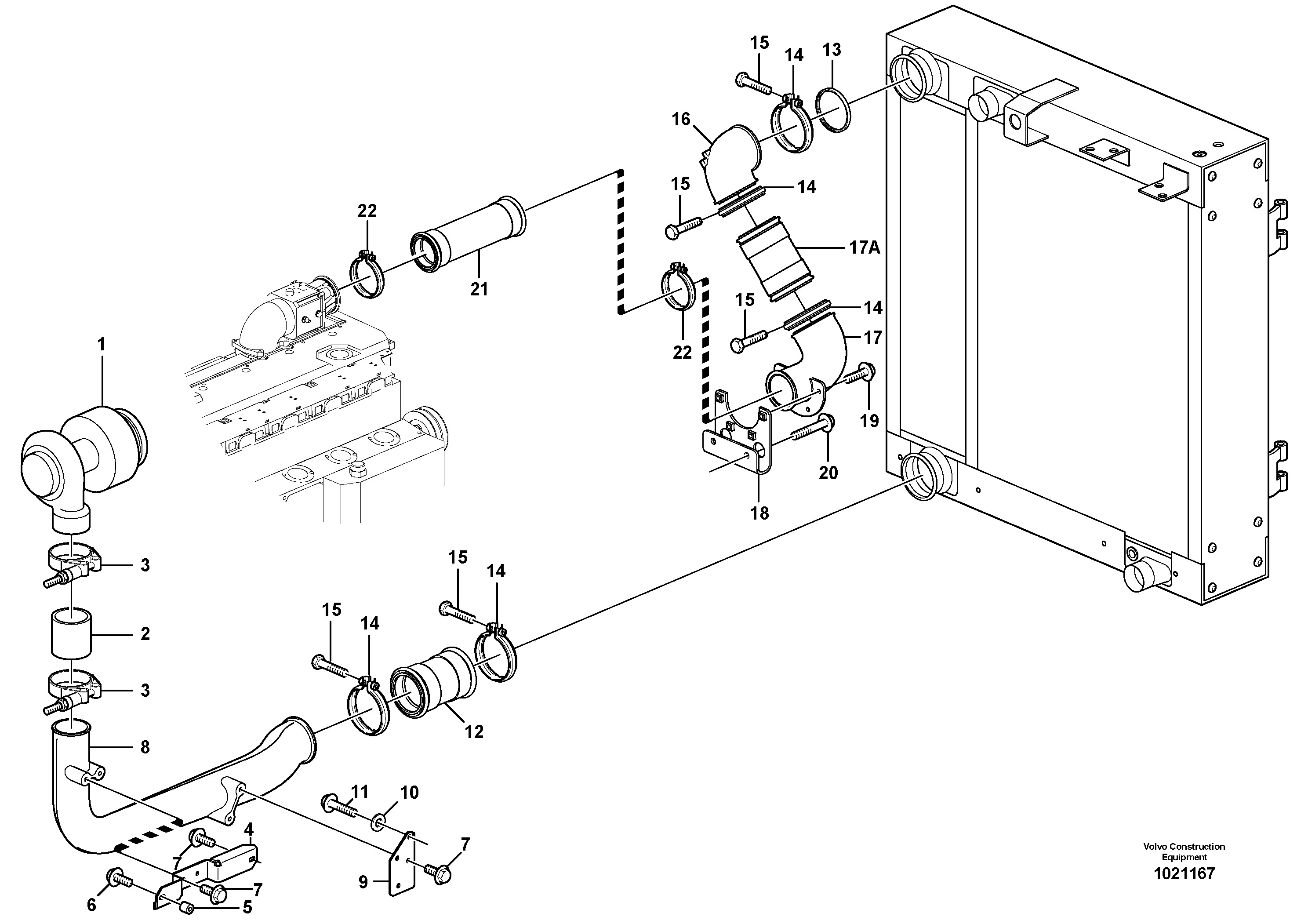 Схема запчастей Volvo L90E - 15473 Intercooler L90E