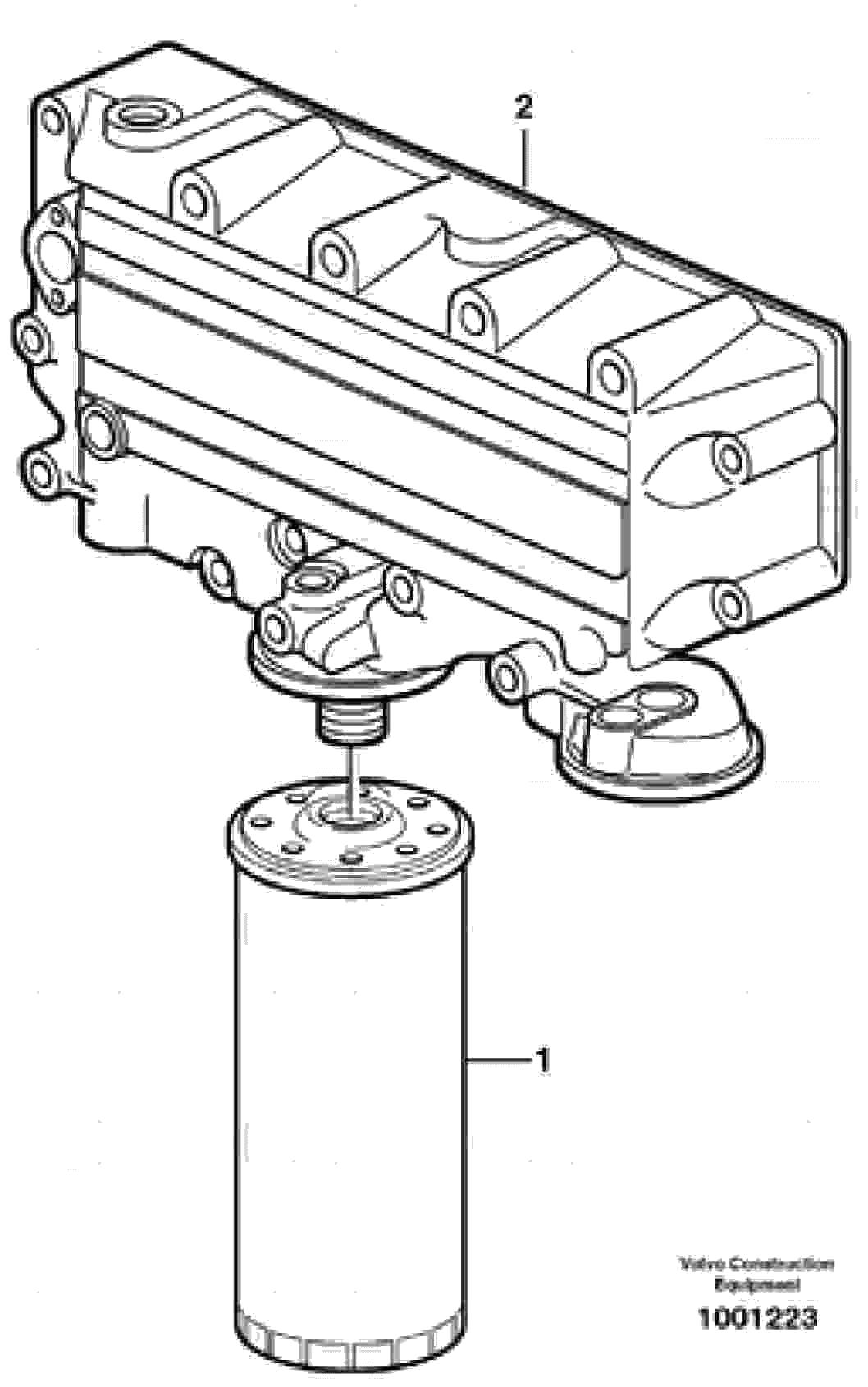 Схема запчастей Volvo L110E - 19962 Фильтр масляный L110E S/N 2202- SWE, 61001- USA, 70401-BRA