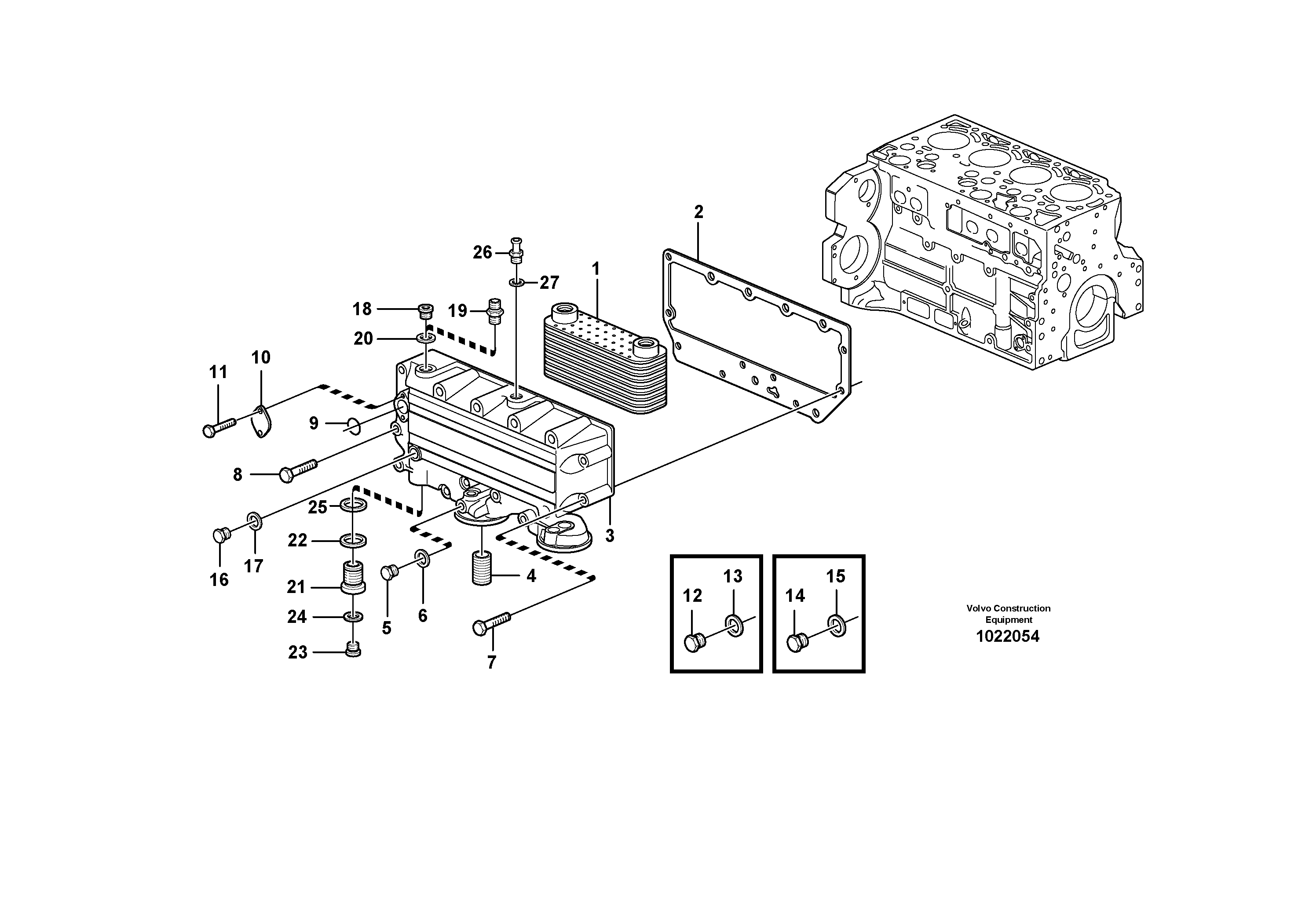 Схема запчастей Volvo L110E - 37686 Масляный радиатор L110E S/N 1002 - 2165 SWE, 60001- USA,70201-70257BRA