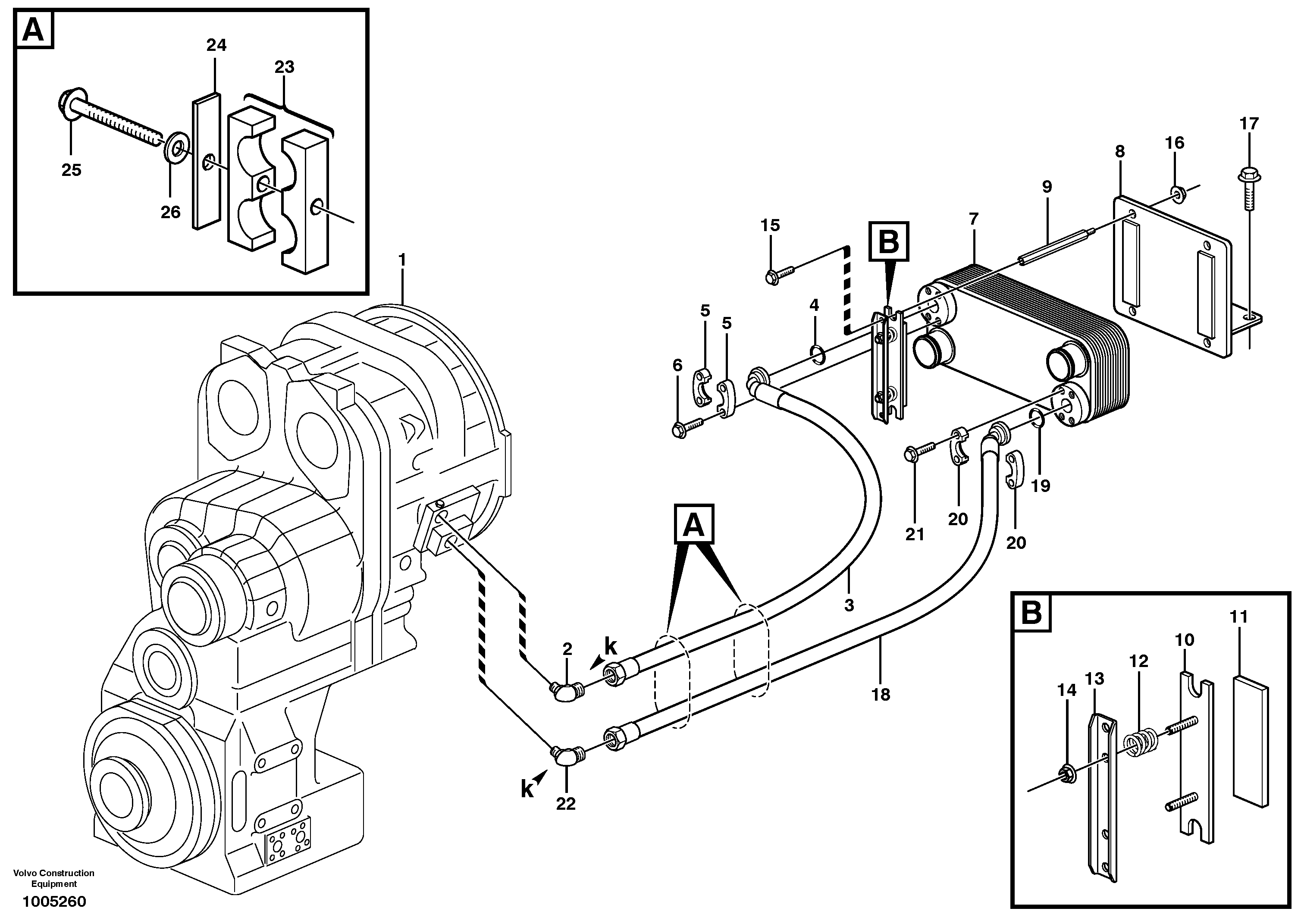 Схема запчастей Volvo L110E - 89069 Масляный радиатор L110E S/N 1002 - 2165 SWE, 60001- USA,70201-70257BRA