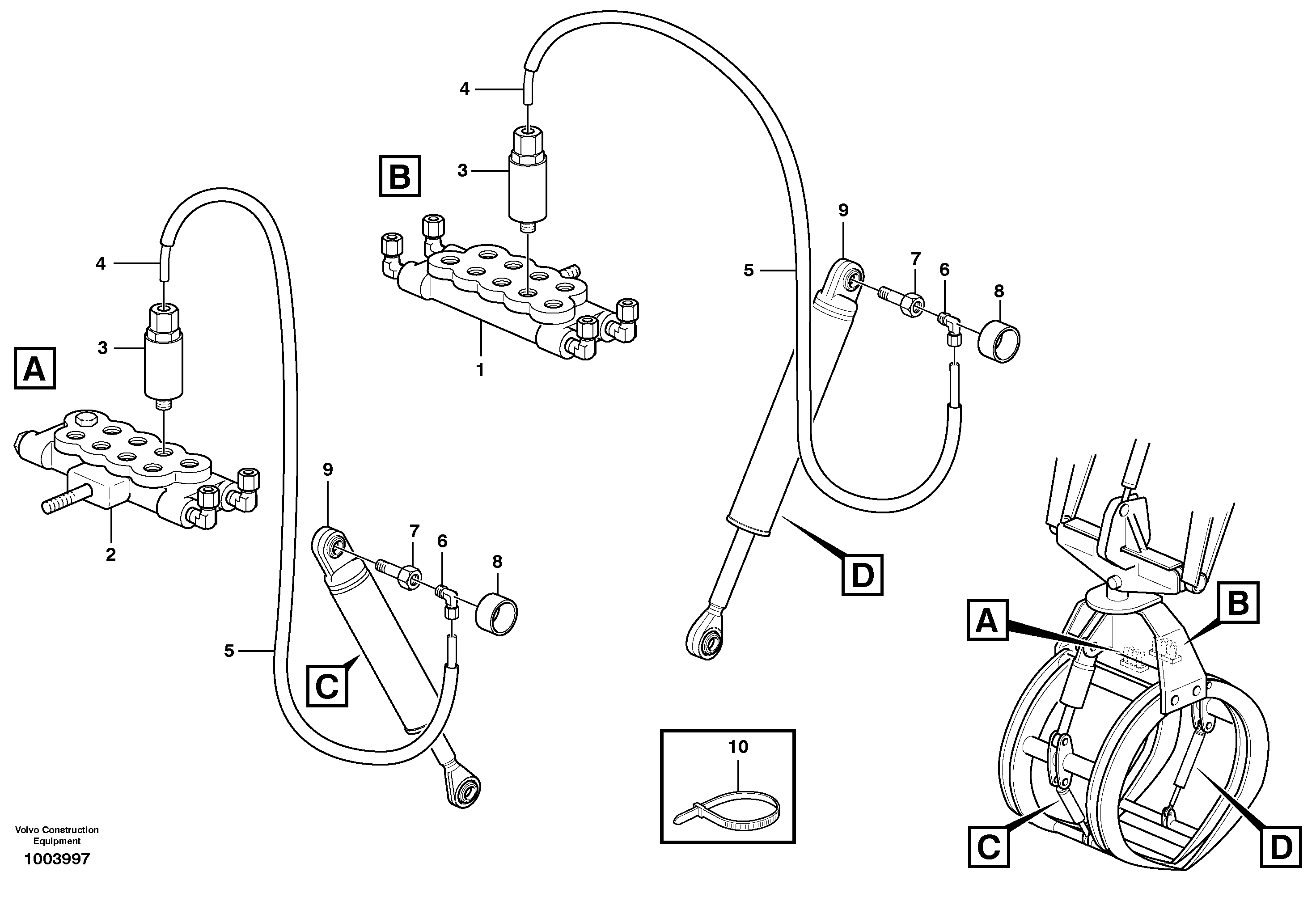 Схема запчастей Volvo L180D - 70391 Grab arm, inner L180D HIGH-LIFT