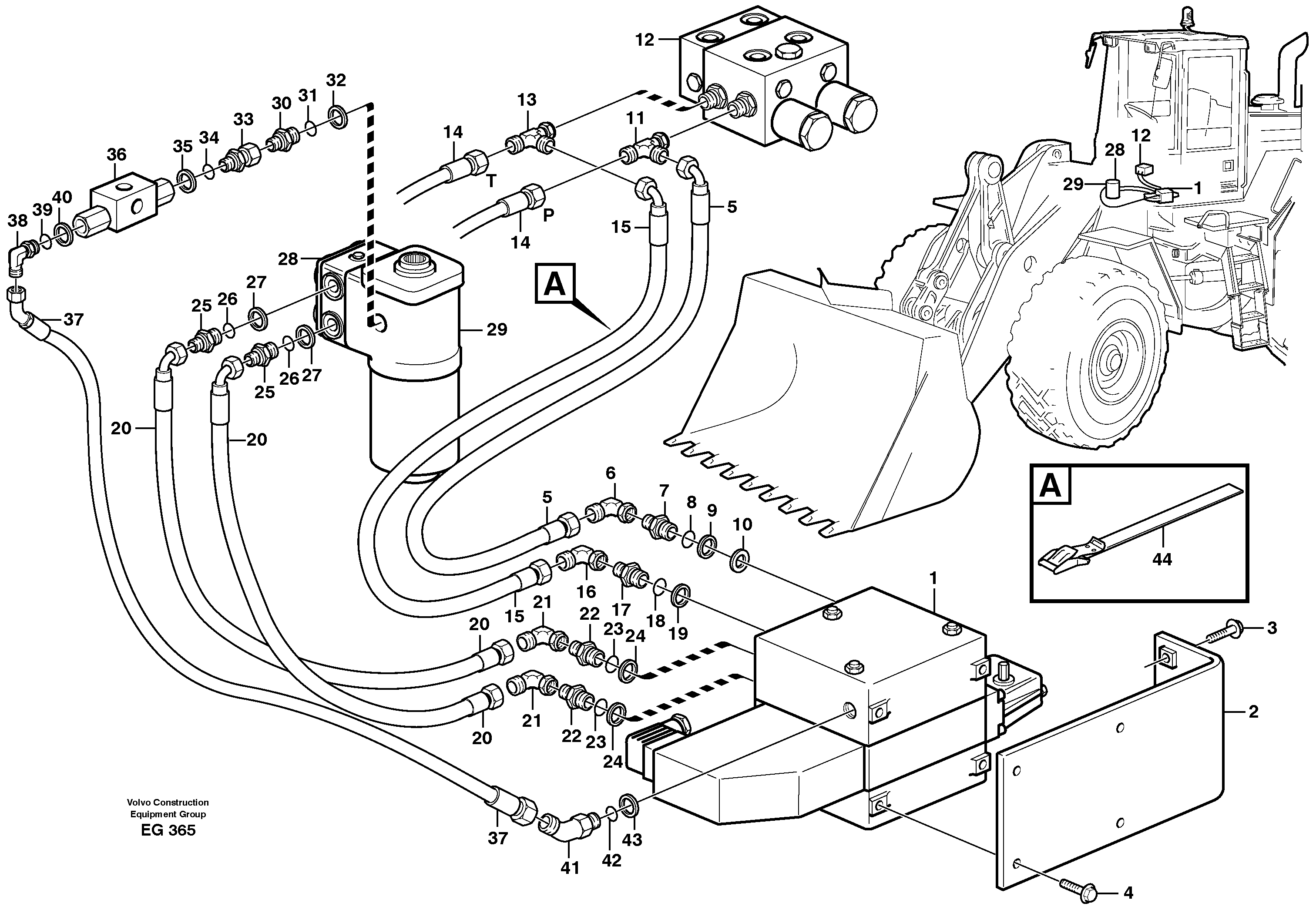 Схема запчастей Volvo L180D - 58783 CDC - steering L180D