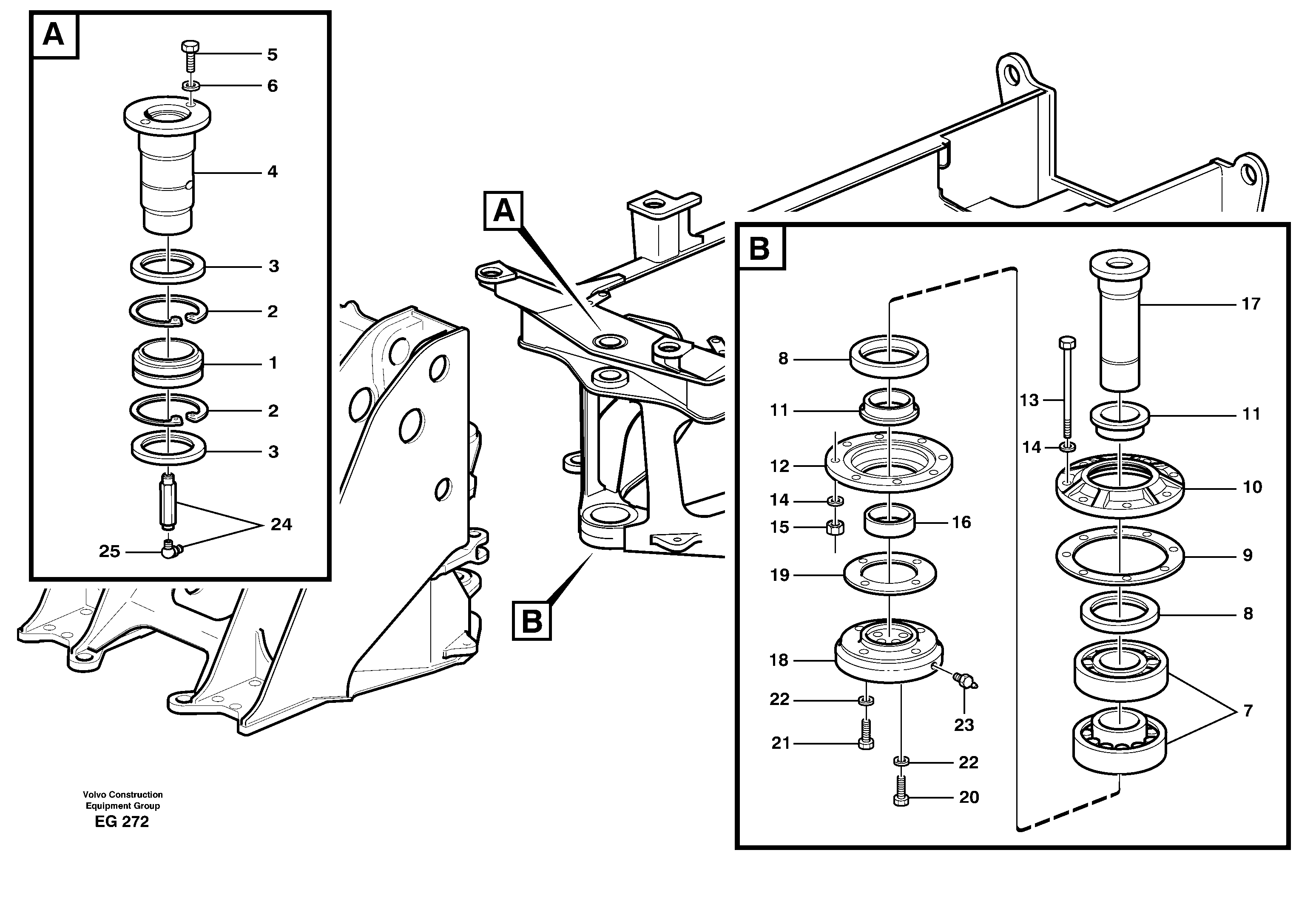 Схема запчастей Volvo L180D - 19643 Frame link L180D